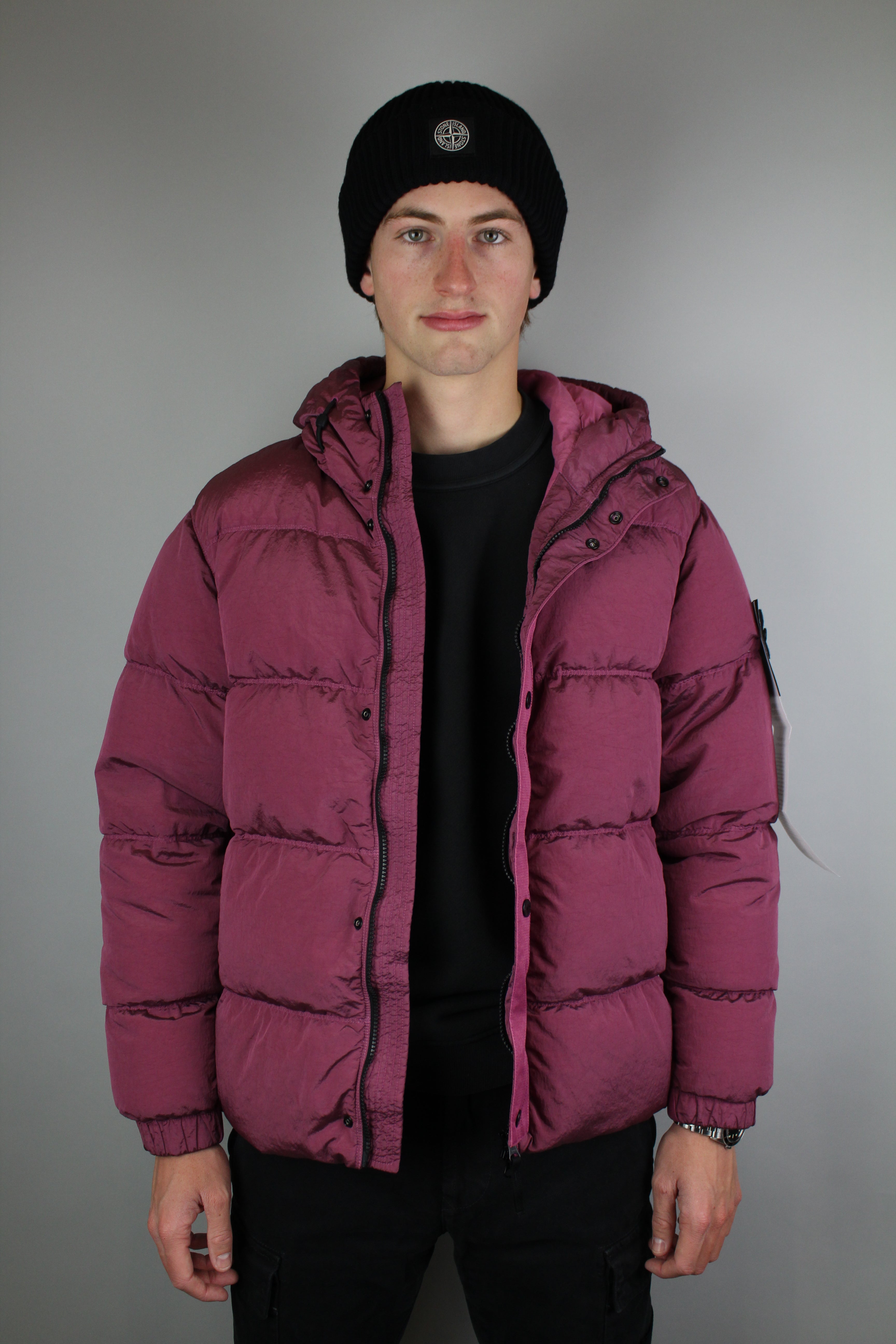 Stone Island Nylon Metal Hooded Down Jacket 'Rose'-9540050682186-The Attic