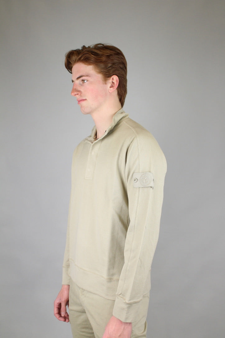 Stone Island Felpa Ghost Button-Up 'Beige'-8748004507978-The Attic