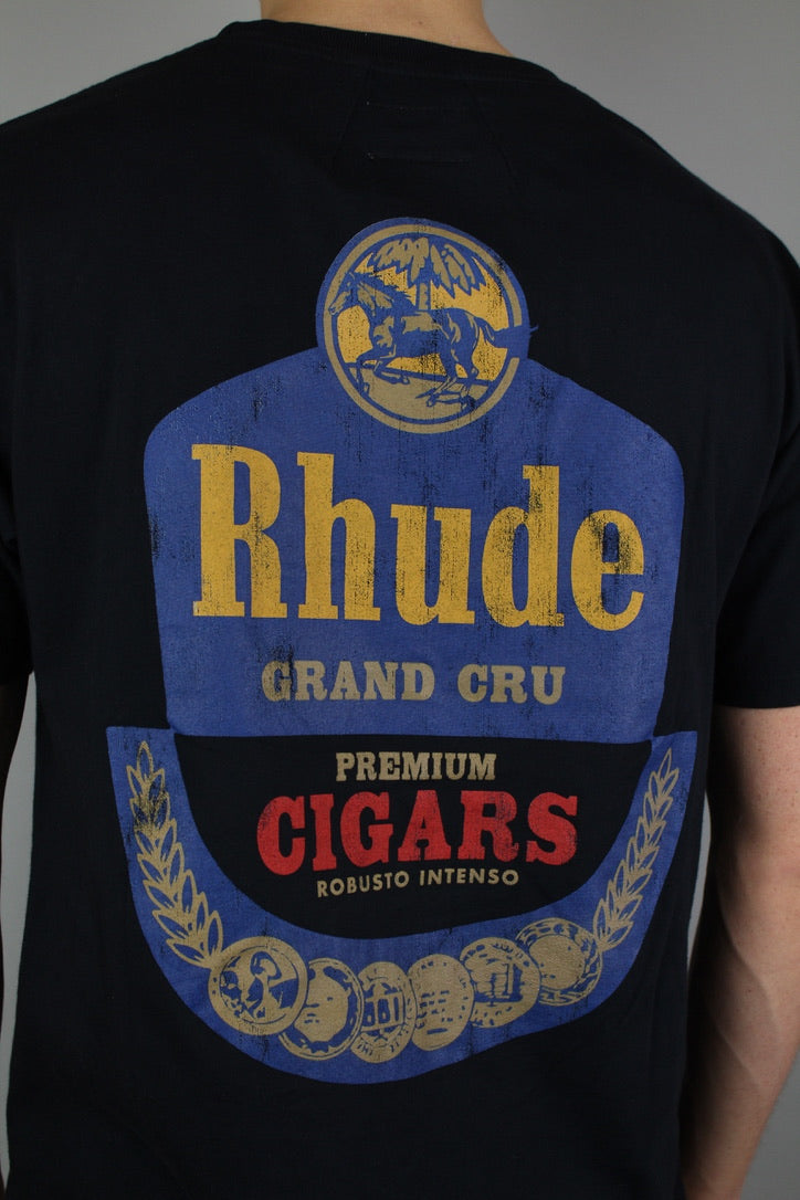 Rhude Grand Cru Tee 'Vintage Black'-9542919356746-The Attic