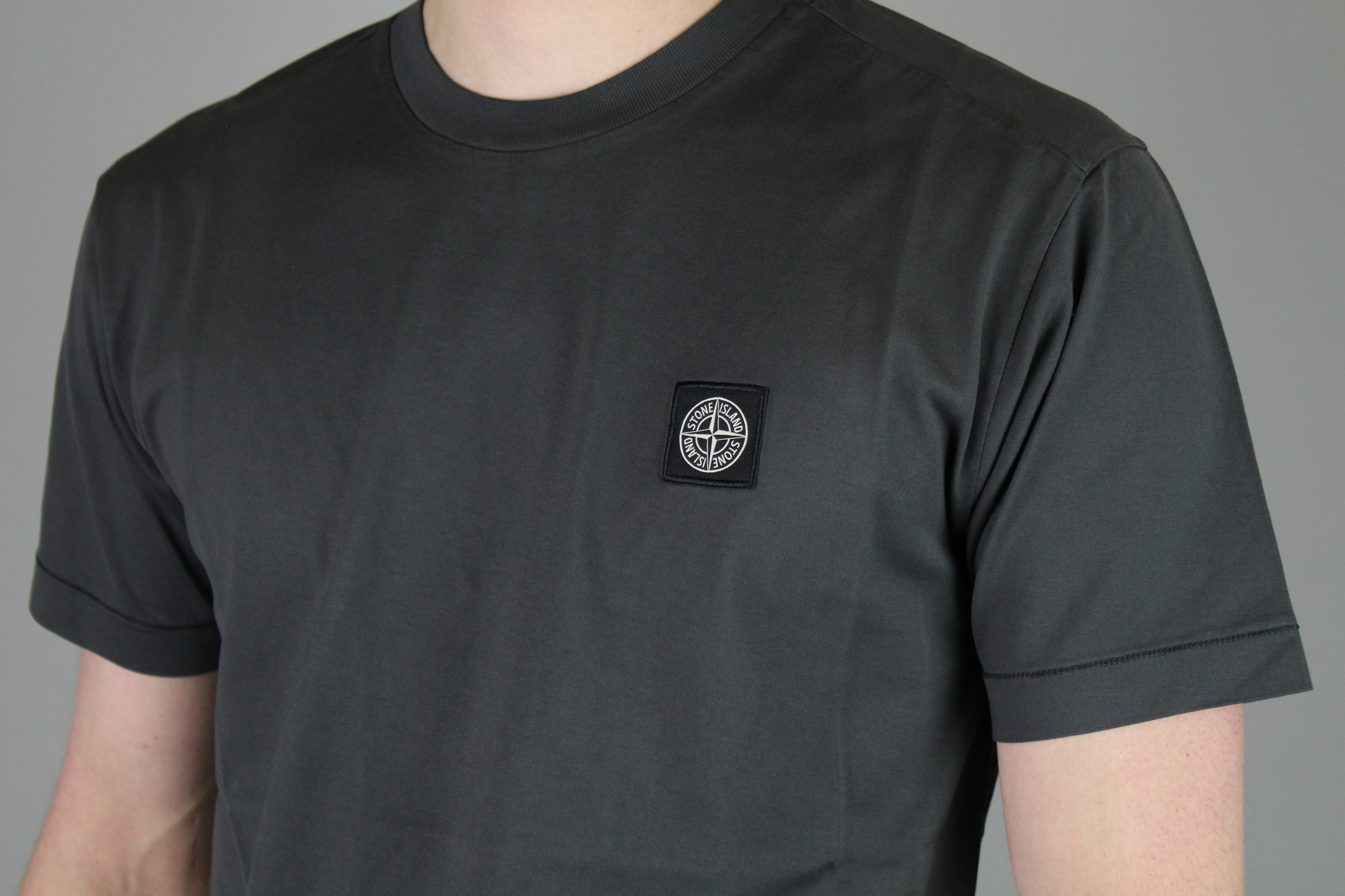Stone Island Chest Logo T-Shirt 'Charcoal'-8747817042250-The Attic