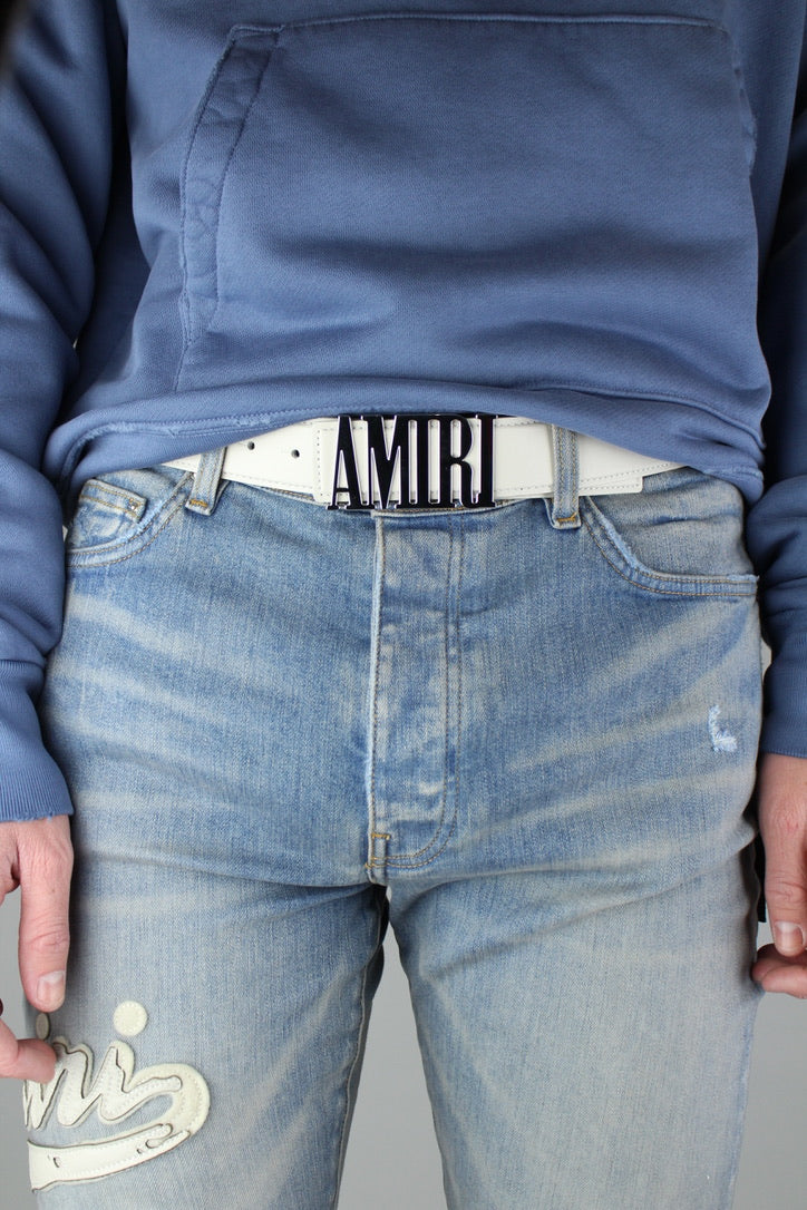 Amiri Nappa 4cm Belt 'Alabaster'-9644389695818-The Attic