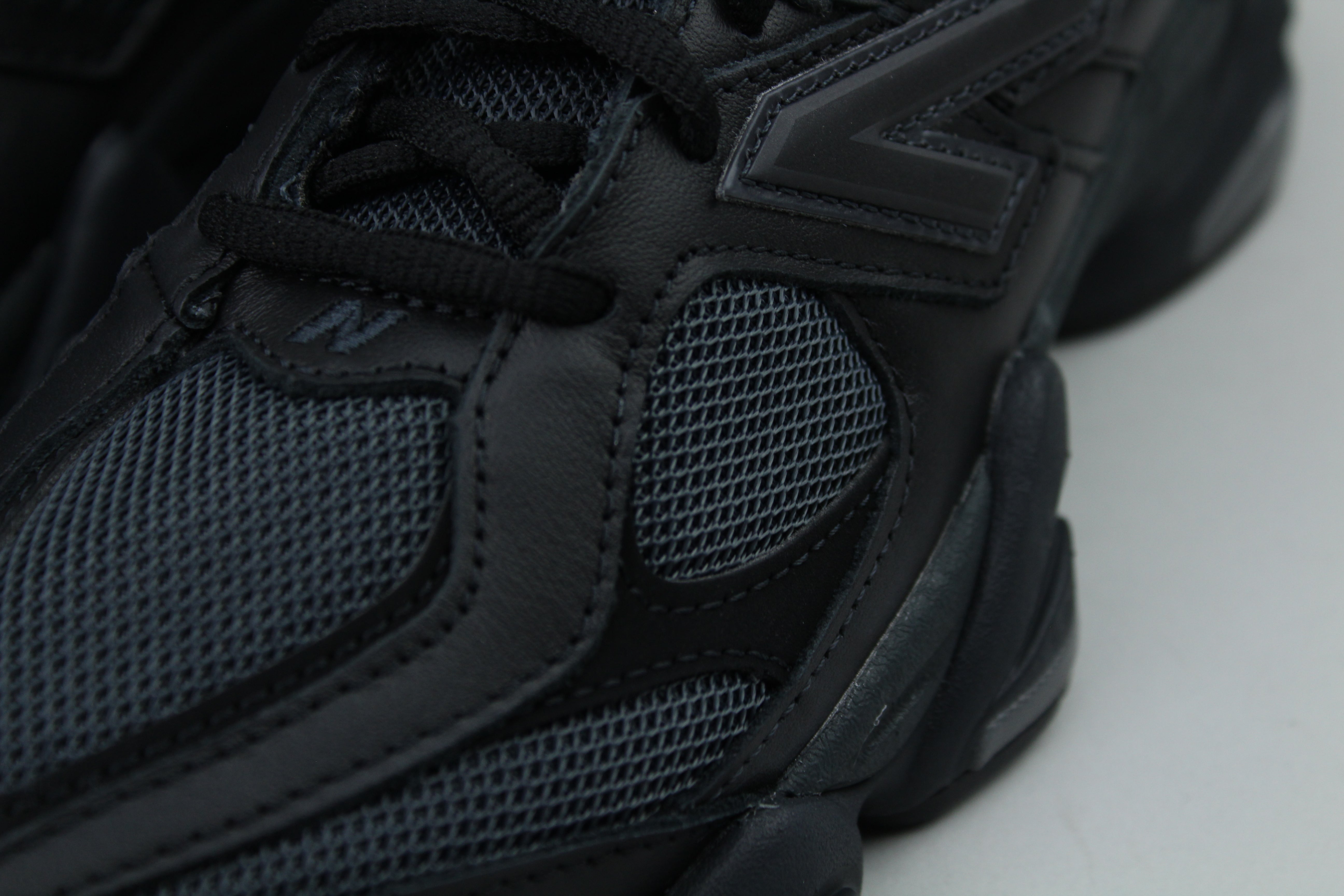 New Balance 9060 'Triple Black Leather'-10065422614858-The Attic