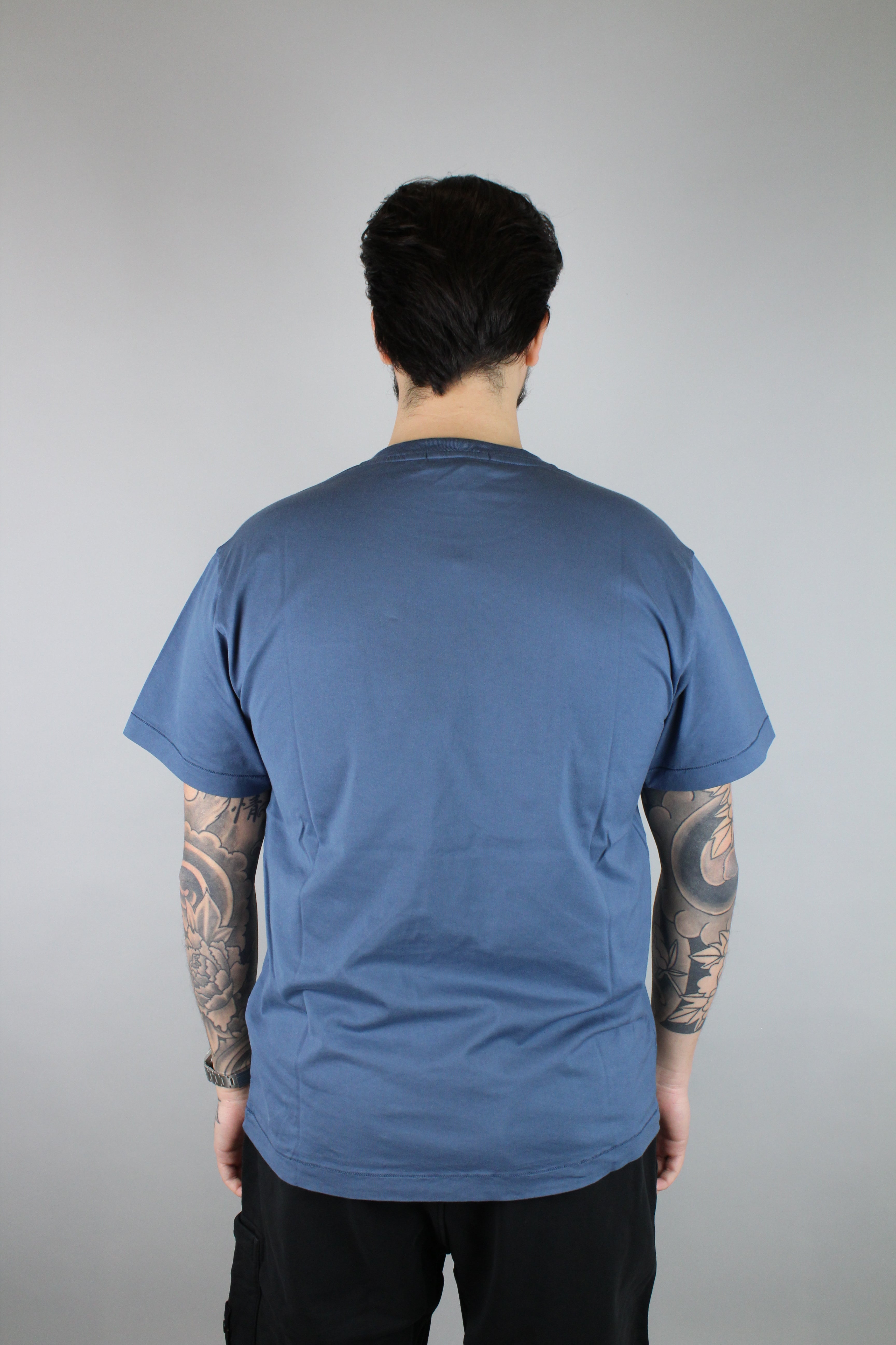Stone Island Chest Logo T-Shirt 'Dark Blue'-8747731976522-The Attic