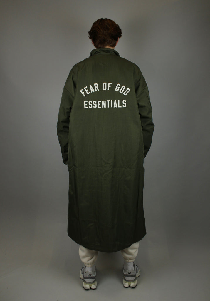 Fear of God Essentials Textured Nylon Field Trench 'Military'-10039647076682-The Attic