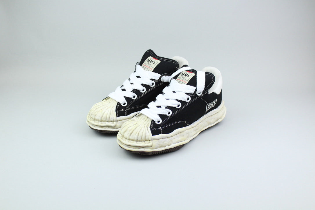 Maison Mihara Yasuhiro Canvas Low Distressed Midsole 'Black/White'-9990473810250-The Attic