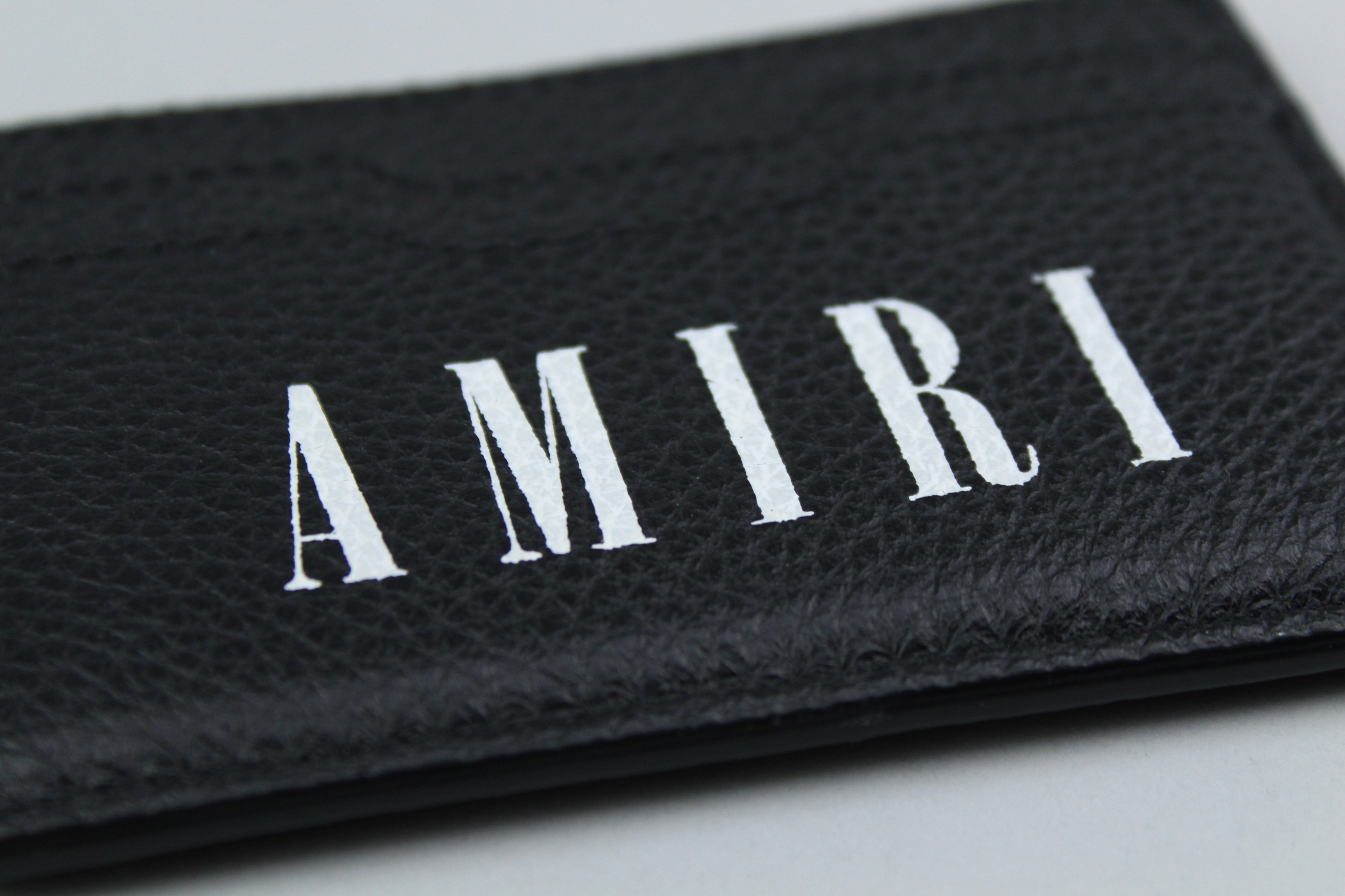Amiri Logo Leather Card Holder 'Black'-9644489507146-The Attic