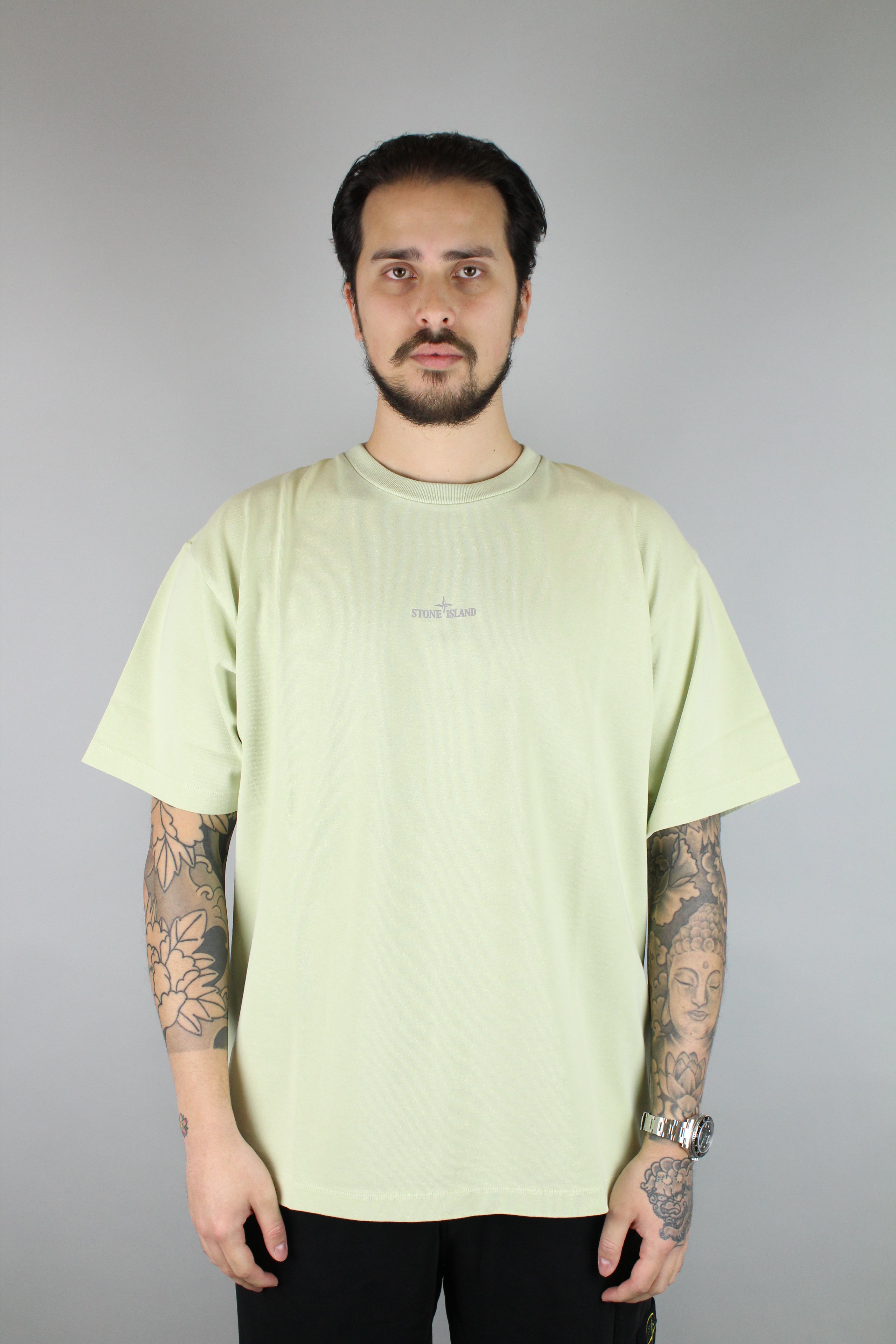 Stone Island Faded Logo T-Shirt 'Pistachio'-8747727192394-The Attic