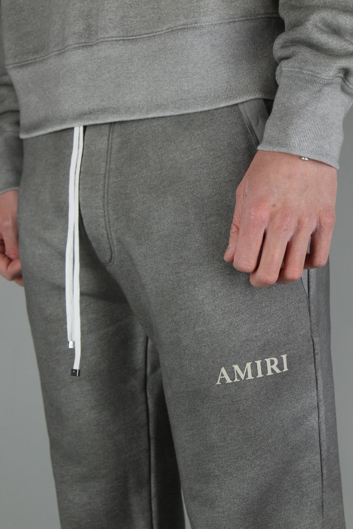 Amiri Aged Puff Logo Sweatpants 'Grey'-9642075652426-The Attic