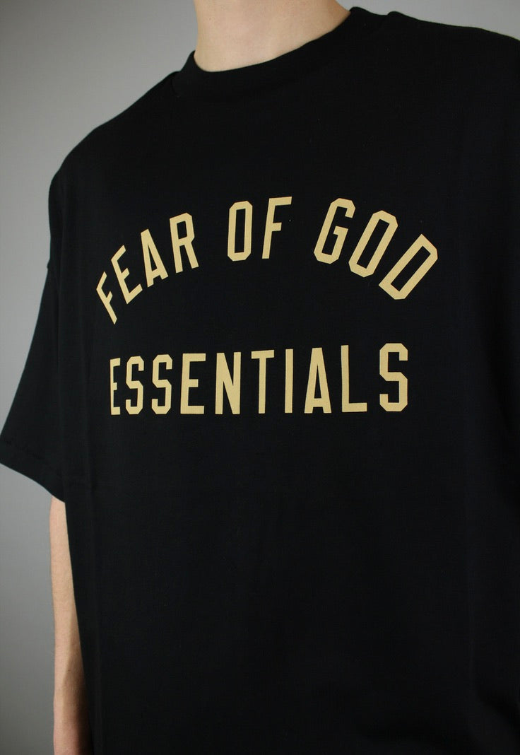 Fear of God Essentials Jersey Crewneck Tee 'Black'-9579032346954-The Attic