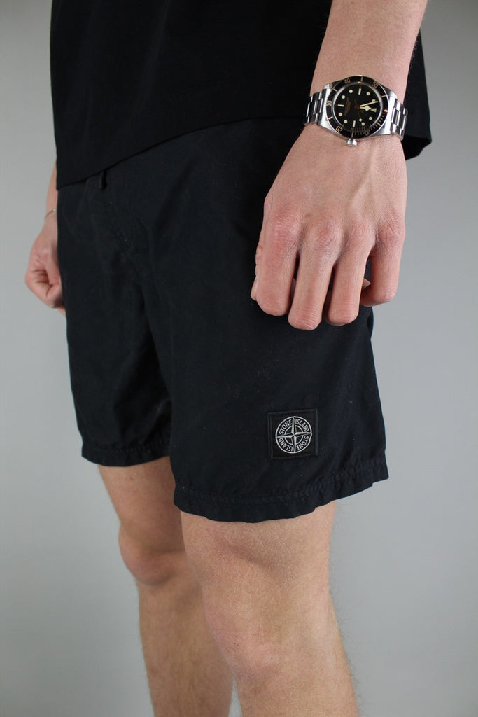 Stone Island Compass Logo Swim Shorts 'Black'-9993709257034-The Attic