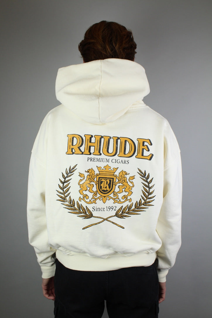 Rhude Cresta Cigar Hoodie 'Vintage White'-9542957302090-The Attic