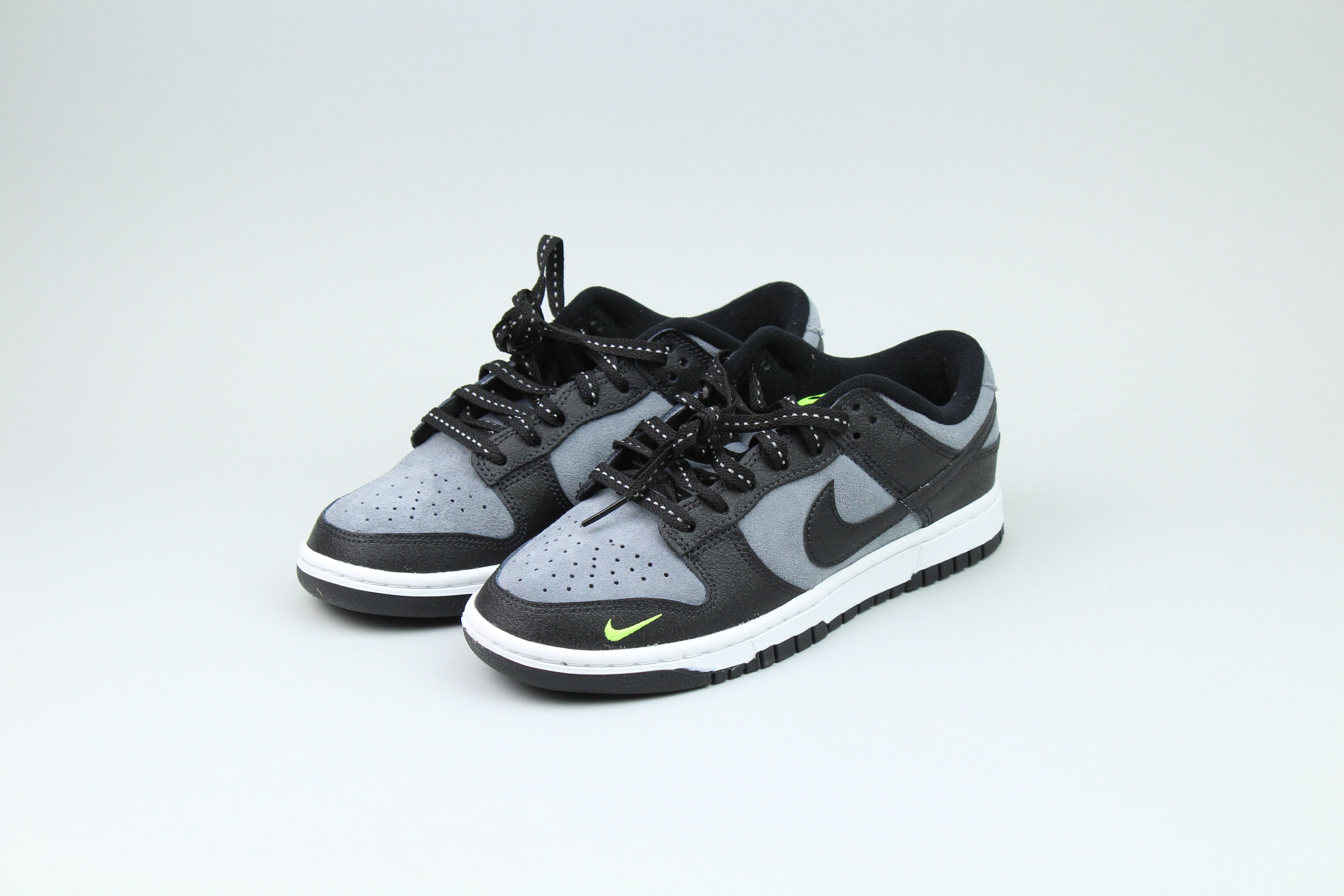 Nike Dunk Low 'Black Cool Grey Volt Mini Swoosh'-8764164768074-The Attic