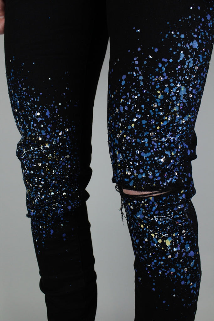 Amiri Crystal Painter Jean 'Black'-9643341349194-The Attic