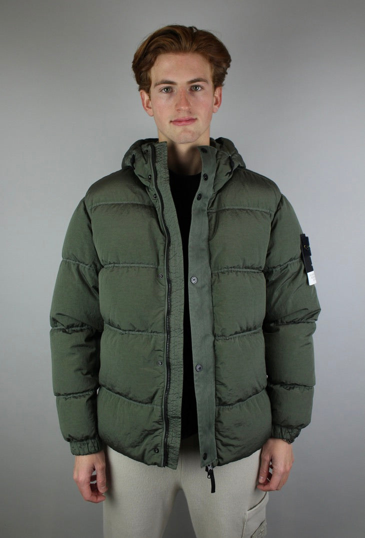 Stone Island Nylon Metal Hooded Down Jacket 'Green'-9578750804298-The Attic