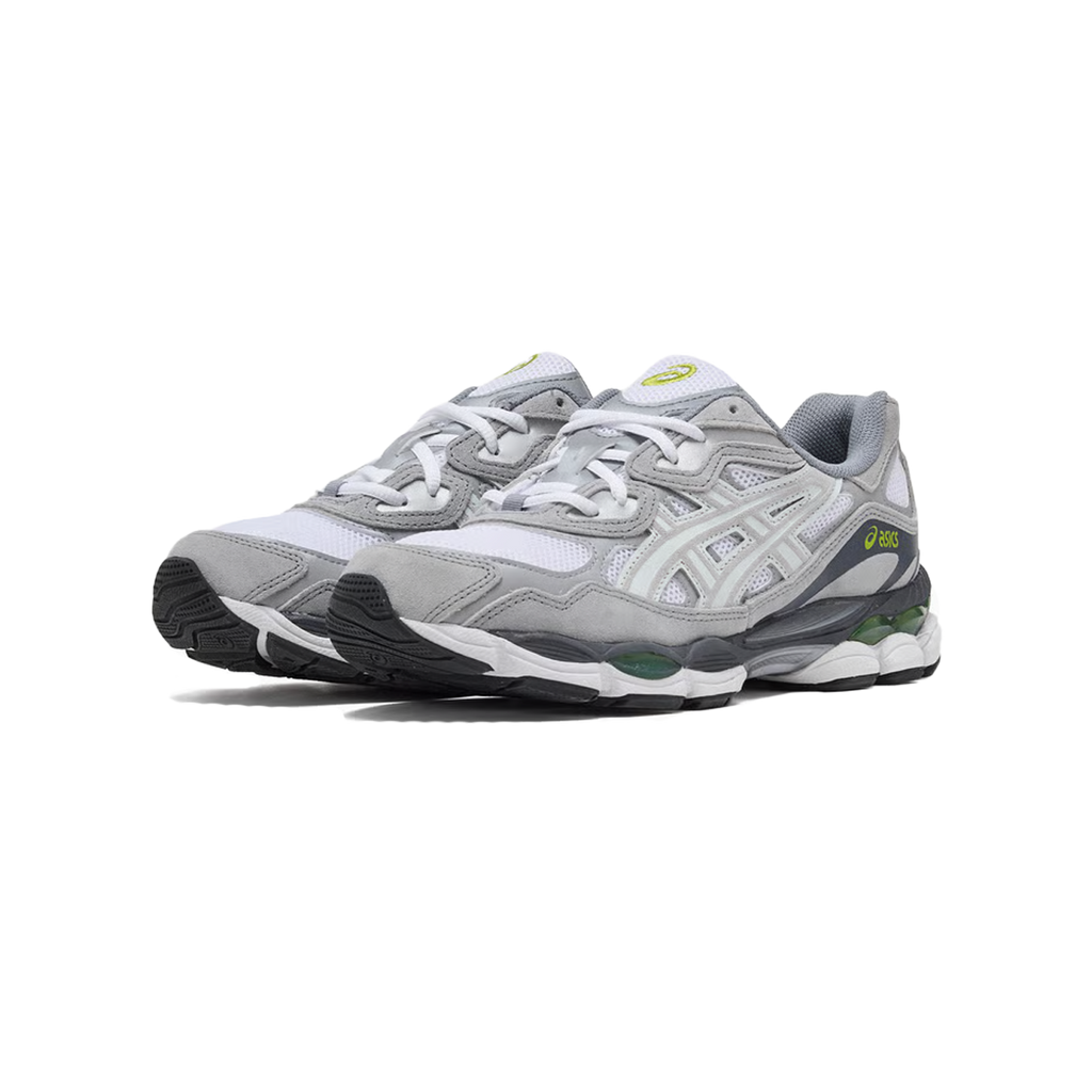 ASICS GEL-NYC White Glacier Grey – Modern Running-Inspired Sneakers, Mesh and Suede Lifestyle Shoes, Comfortable Streetwear Trainers