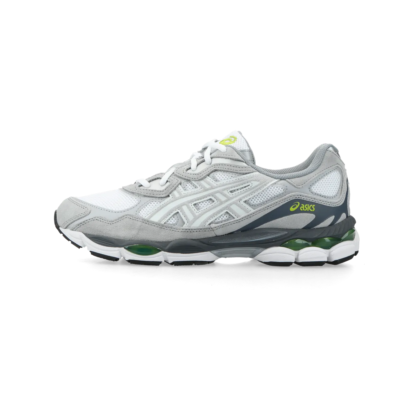 ASICS GEL-NYC White Glacier Grey – Modern Running-Inspired Sneakers, Mesh and Suede Lifestyle Shoes, Comfortable Streetwear Trainers