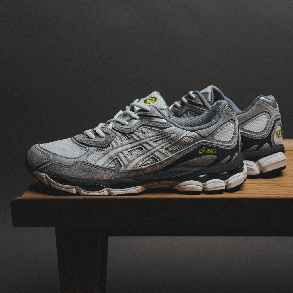 ASICS GEL-NYC White Glacier Grey – Modern Running-Inspired Sneakers, Mesh and Suede Lifestyle Shoes, Comfortable Streetwear Trainers
