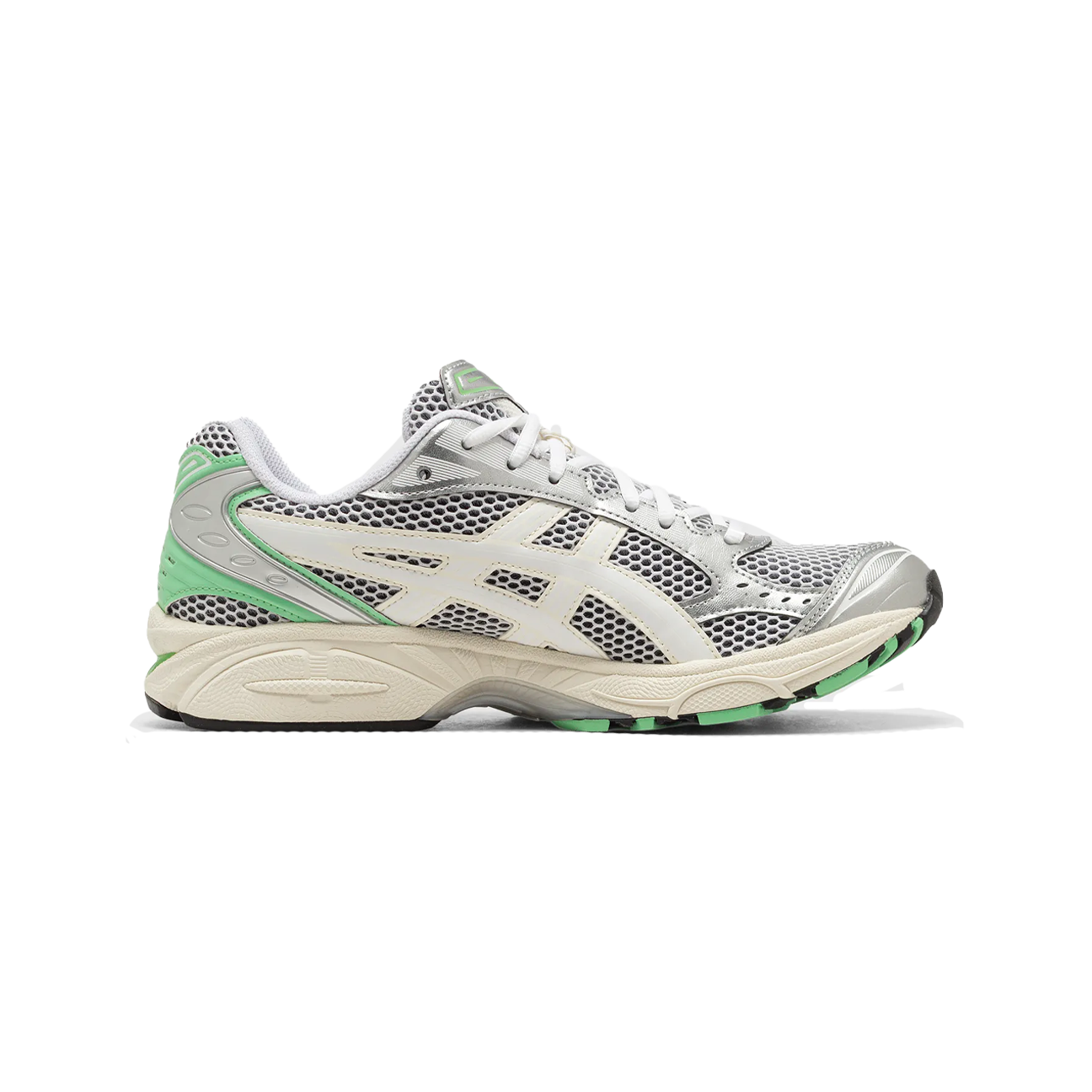 ASICS Gel-Kayano 14 Silver Lime – Retro Running Sneakers, Lightweight Mesh Performance Shoes, Stylish Lime Accented Lifestyle Trainers