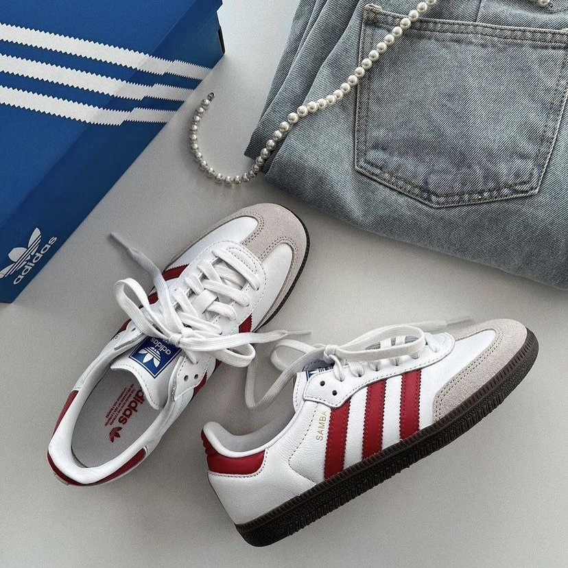 Adidas Samba OG 'White Better Scarlet'