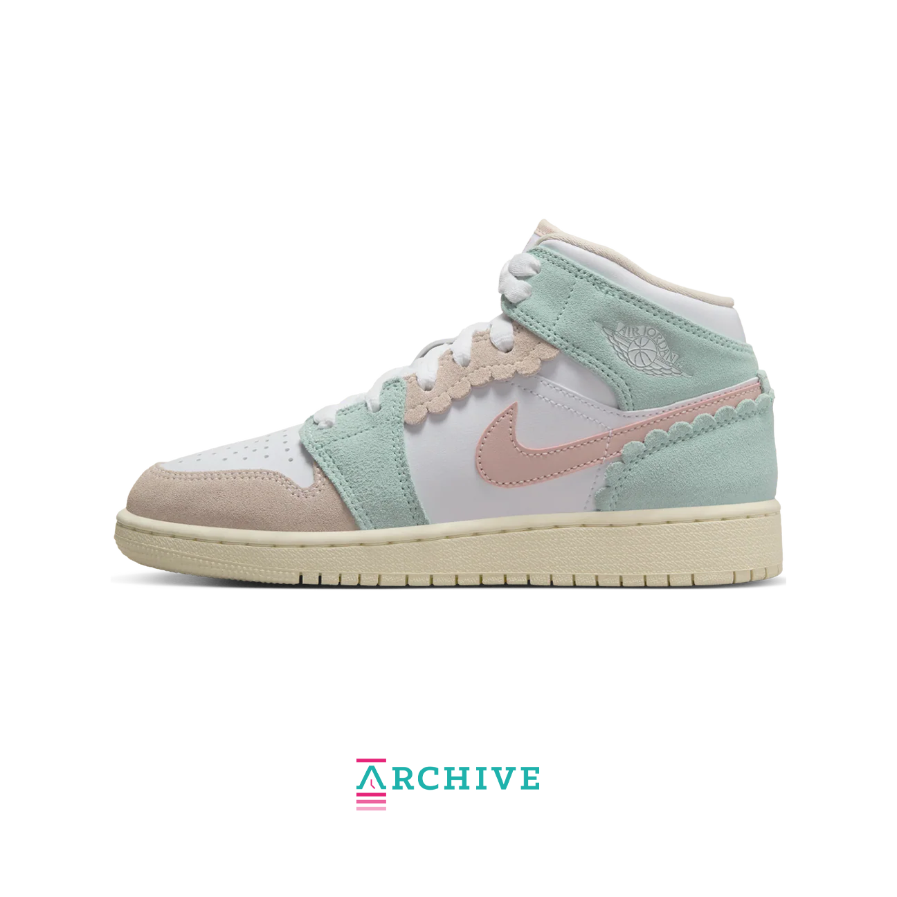 Air Jordan 1 Mid SE GS 'Pink Oxford Jade Ice' - Size 36 (ARCHIVE)