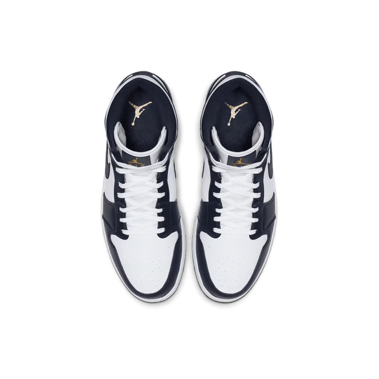 Air Jordan 1 Mid ‘Hvid Metallic Guld Obsidian’