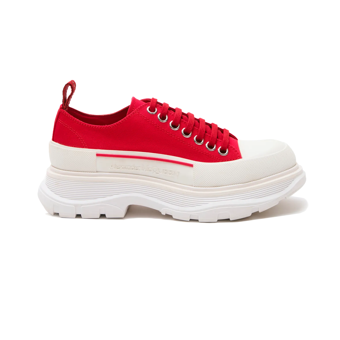 Alexander McQueen Tread Slick Low Lace Up 'Red/White'