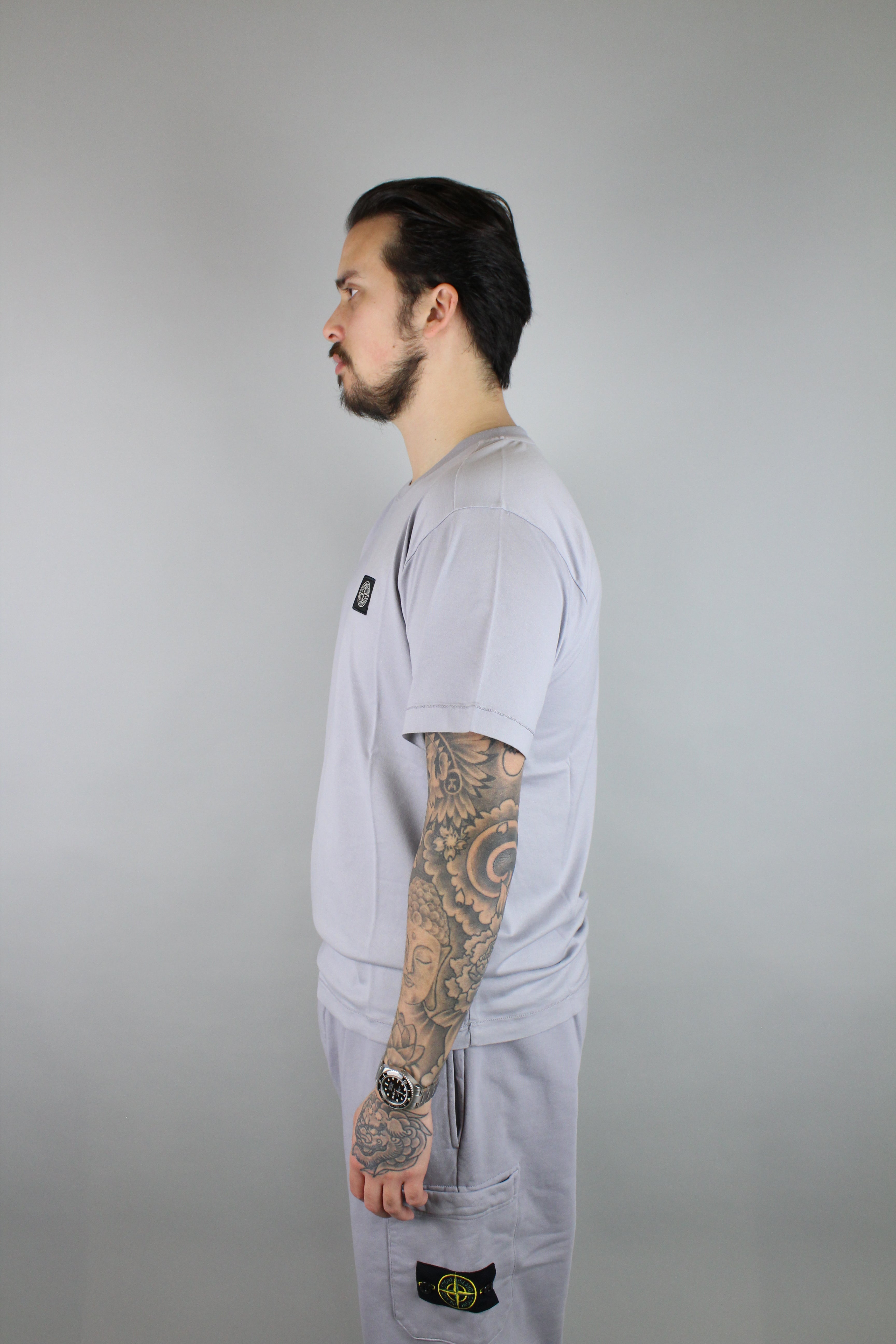 Stone Island Chest Logo T-Shirt 'Dust'-8747774837066-The Attic