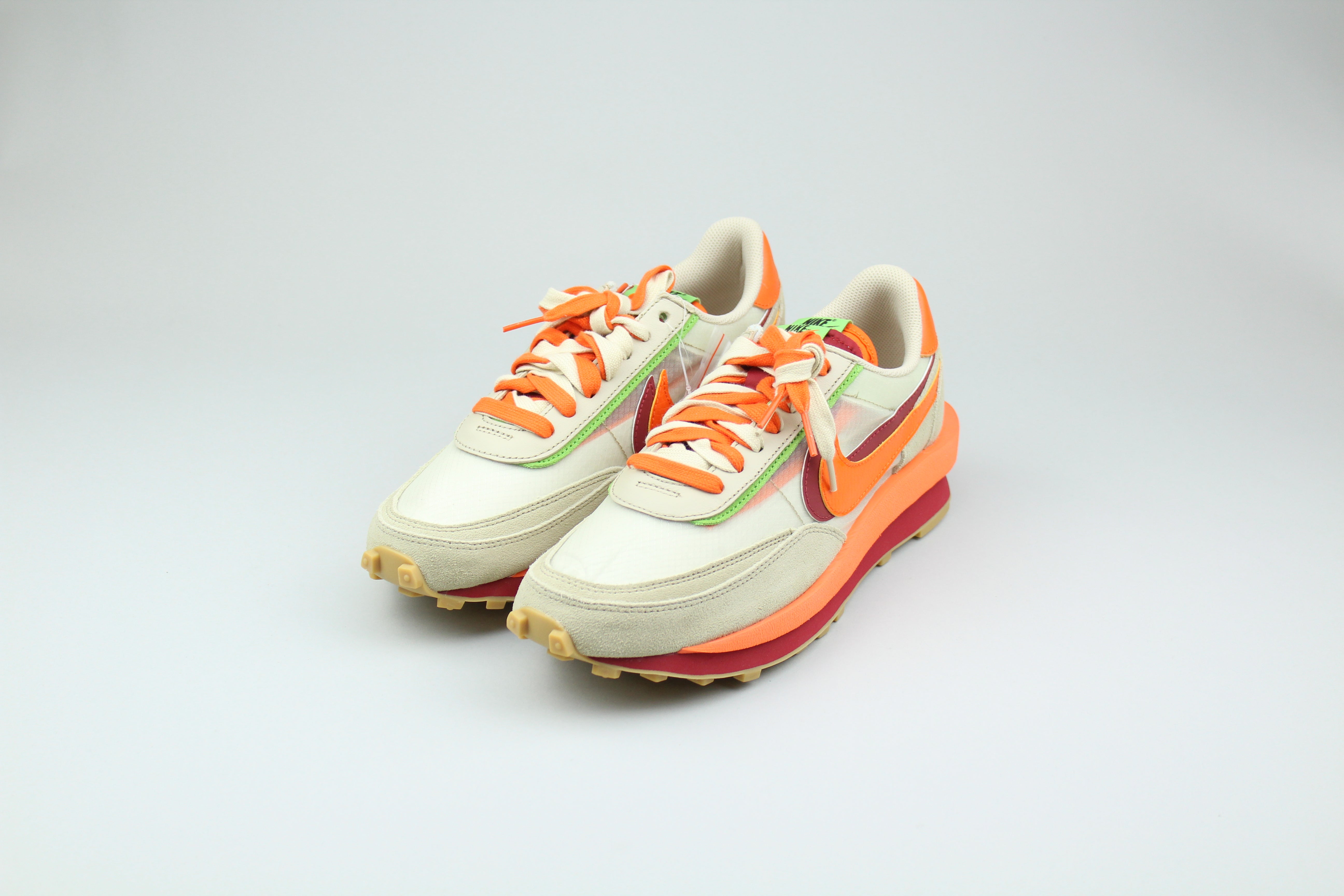 Nike LD Waffle Sacai CLOT 'Kiss of Death Net Orange Blaze' Size