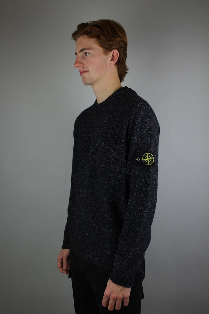 Stone Island Maglia Wool Crewneck 'Black'-9540207411530-The Attic