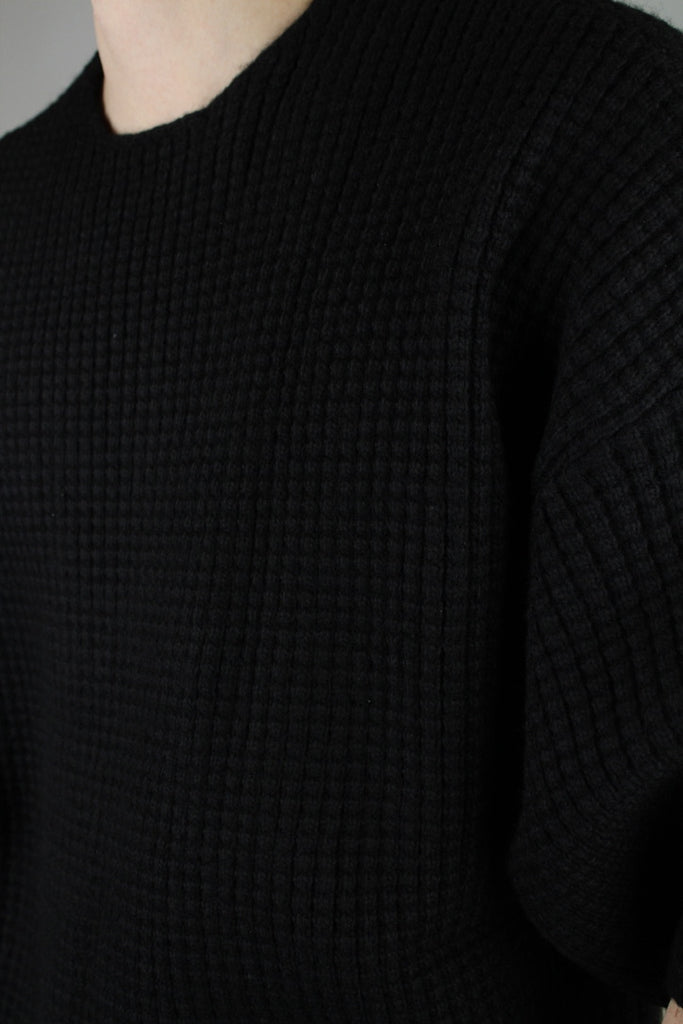 Fear of God Essentials Heavy Waffle Short Sleeve 'Black'-10040162255178-The Attic