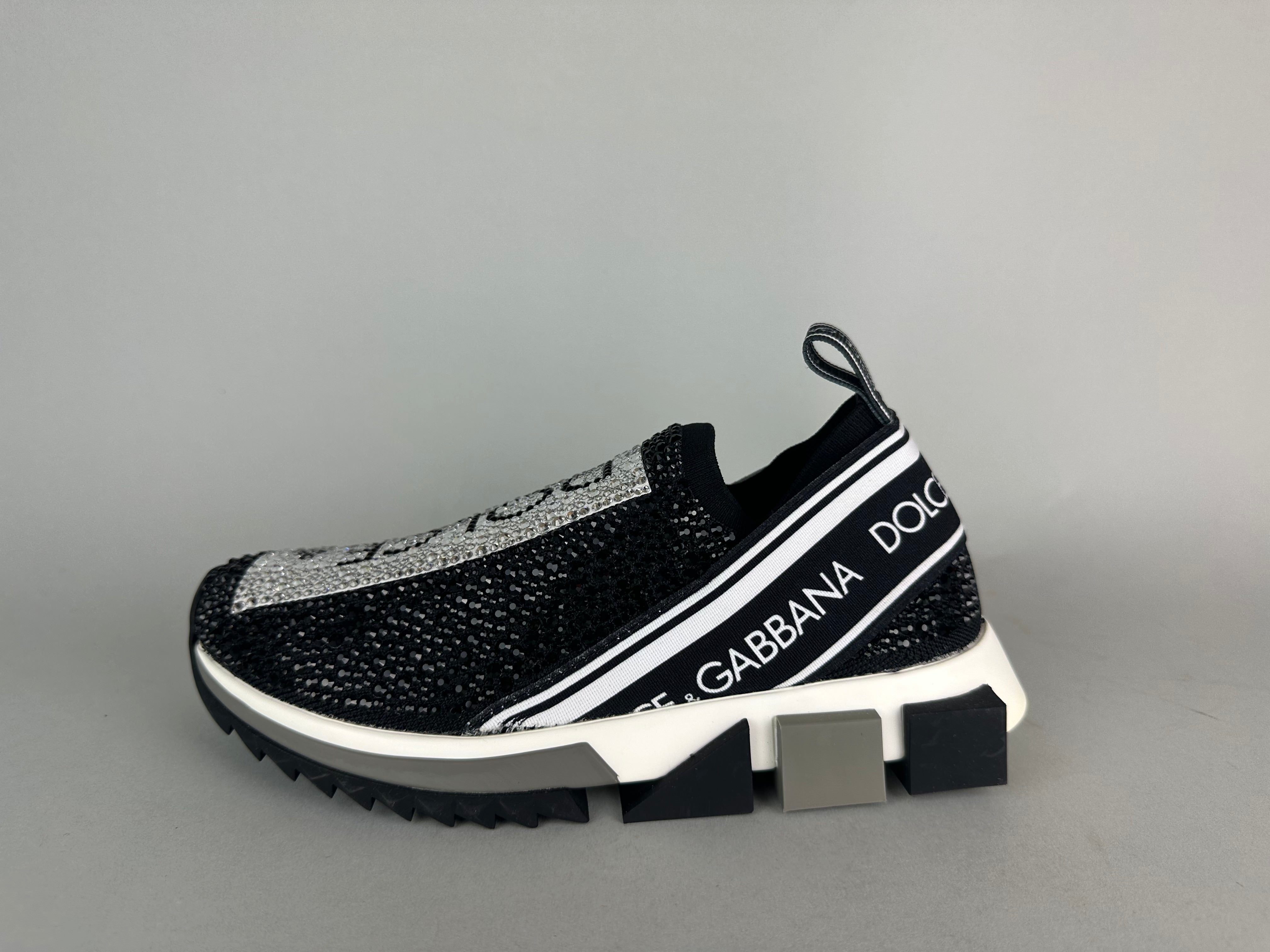 Dolce & Gabbana Sorrento Slip On 'Black Crystal' (Women's) - Size 35 (ARCHIVE)