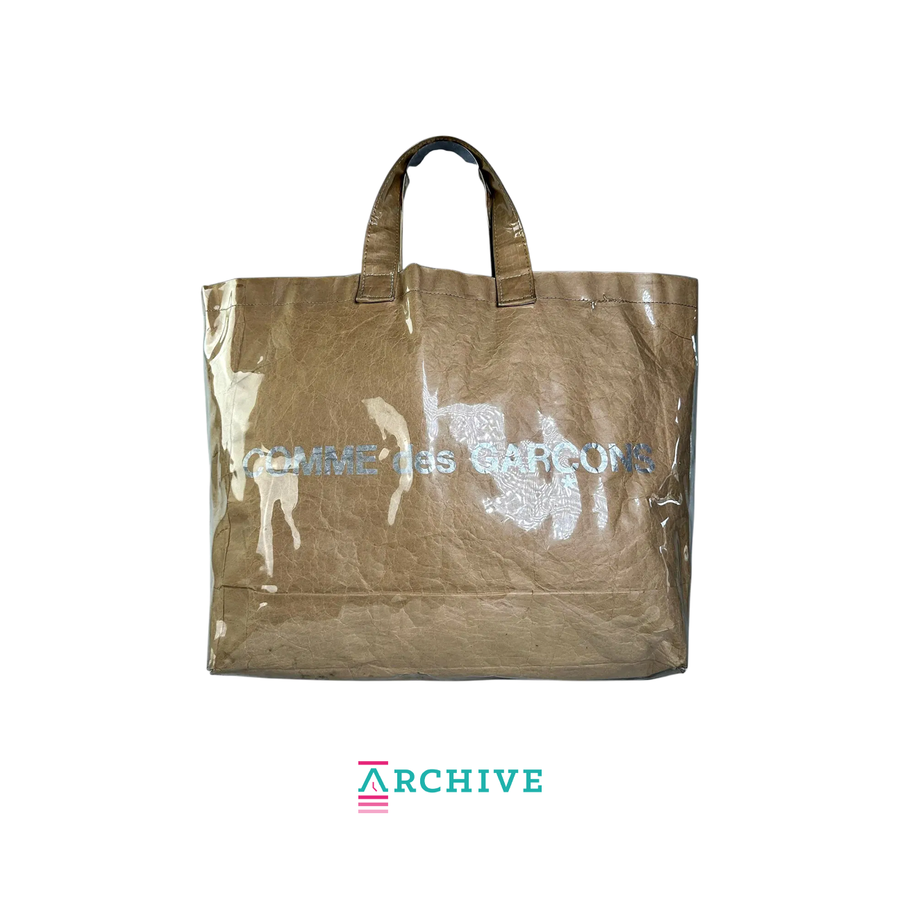 Comme Des Garçons Kraft Paper PVC Tote Bag 'Beige' (ARCHIVE)