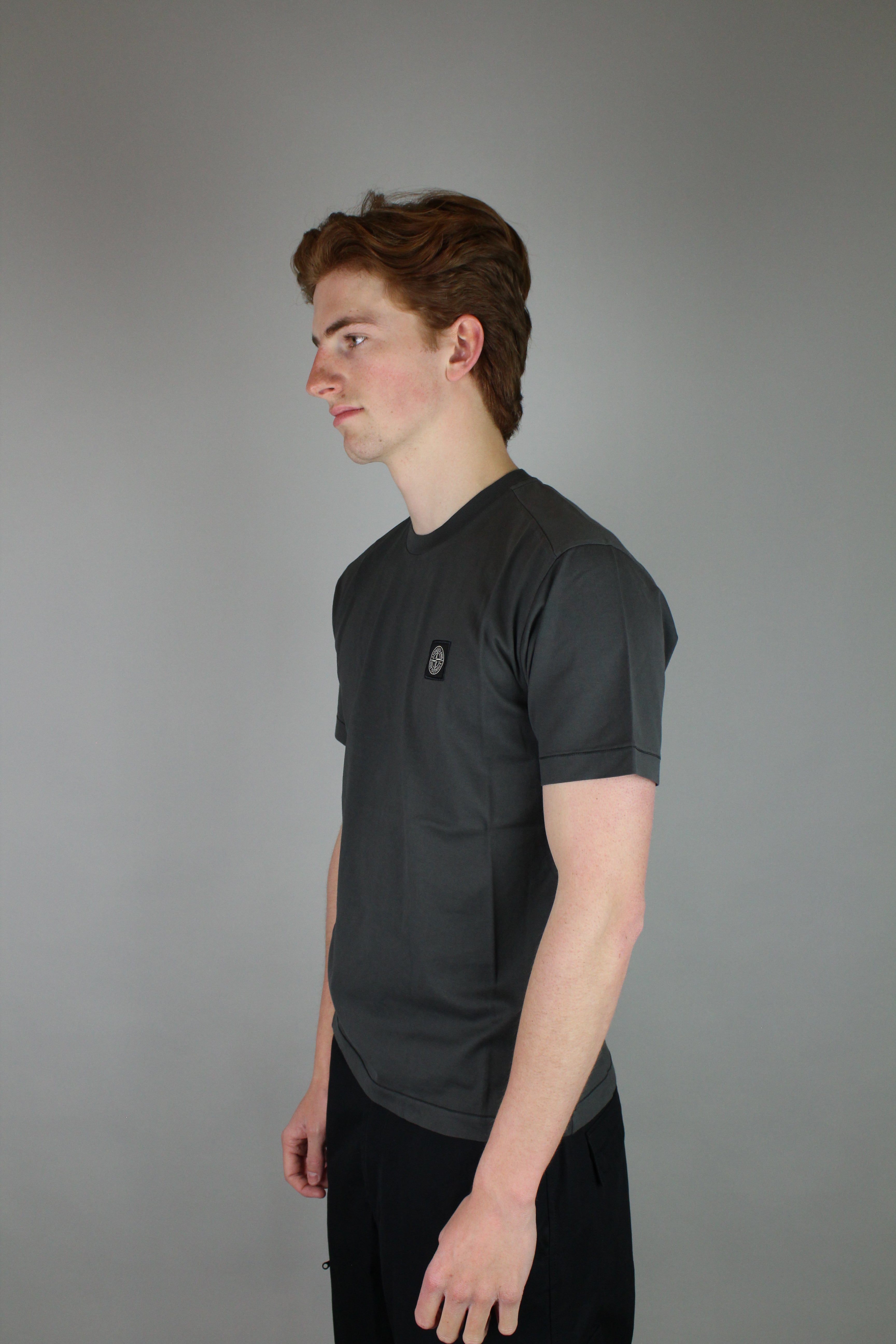 Stone Island Chest Logo T-Shirt 'Charcoal'-8747817042250-The Attic