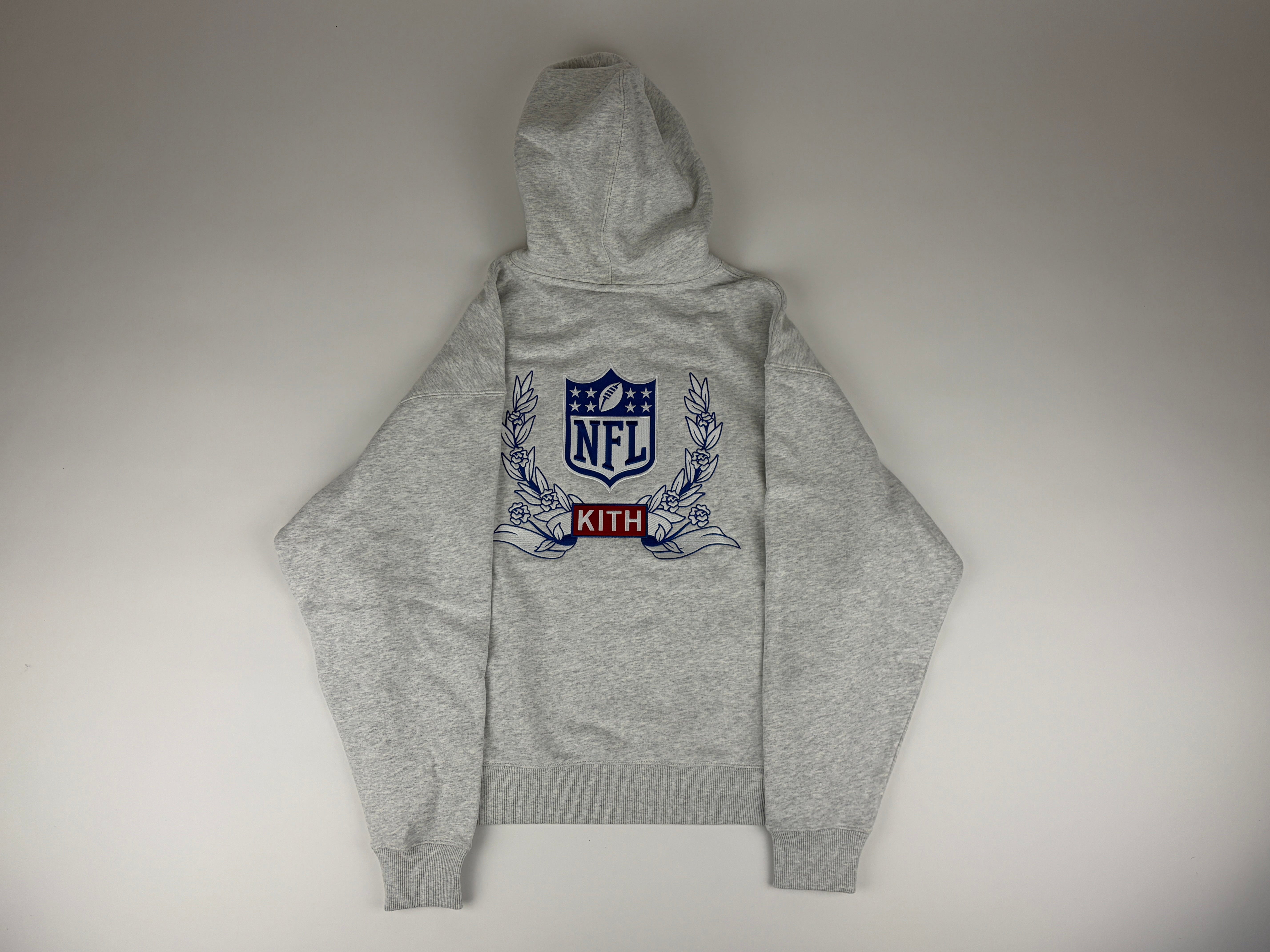 Kith x NFL Giants Laurel Hoodie Lys Heather Grå - Størrelse S (ARKIV)