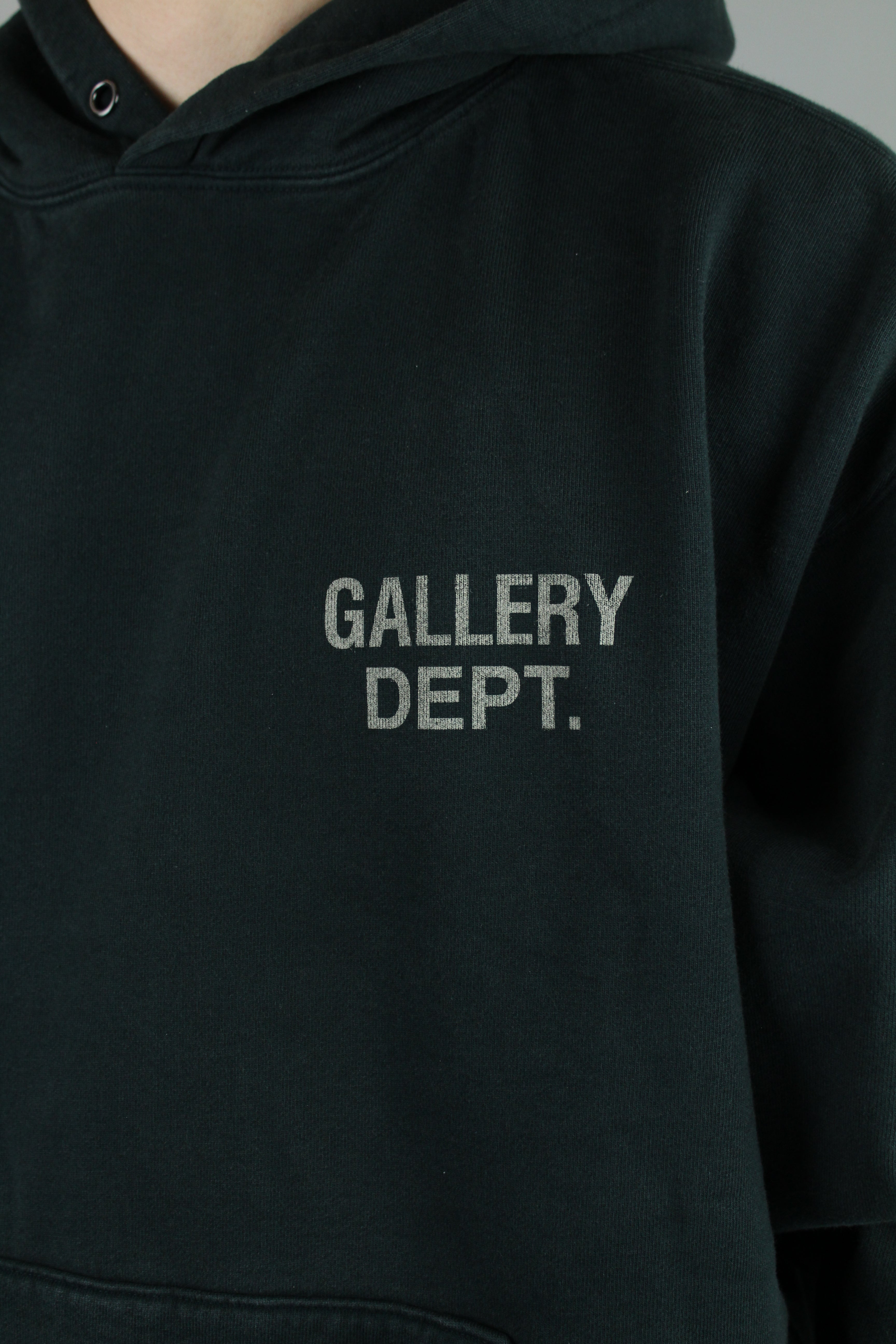 Gallery Dept. Souvenir Logo Hoodie 'Vintage Black'-10028173689162-The Attic