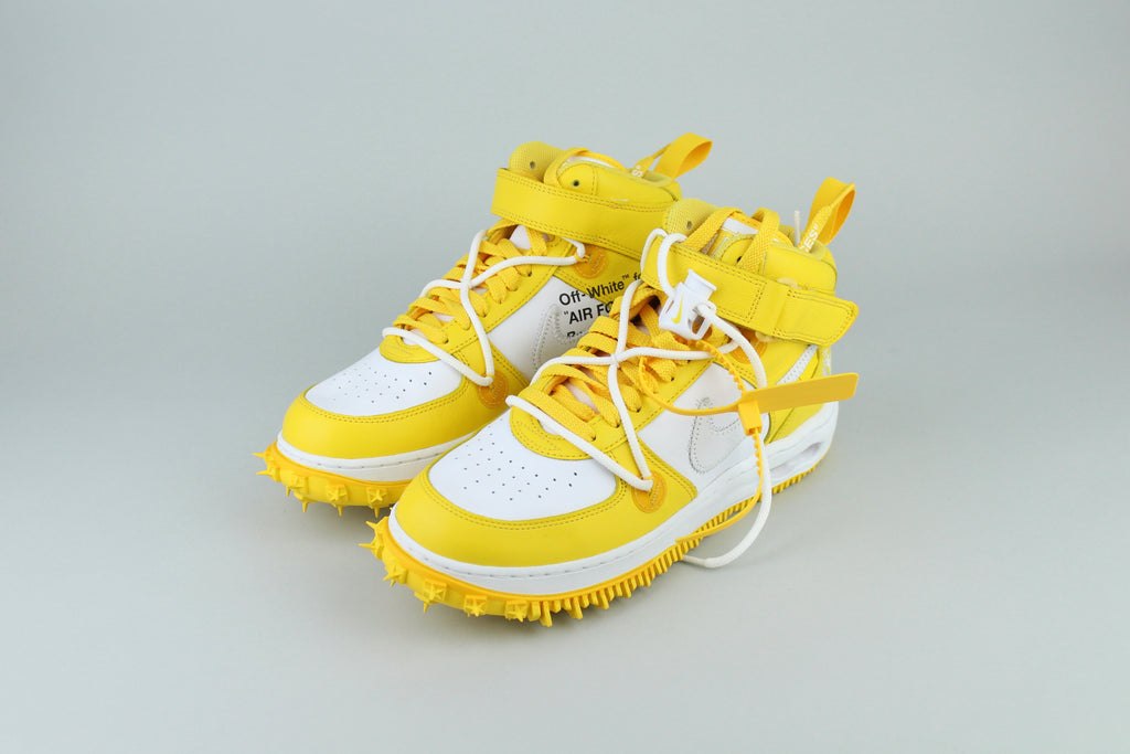 Off-White x Nike Air Force 1 Mid 'Varsity Maize' - Size 41 (ARCHIVE)-10175735759178-The Attic