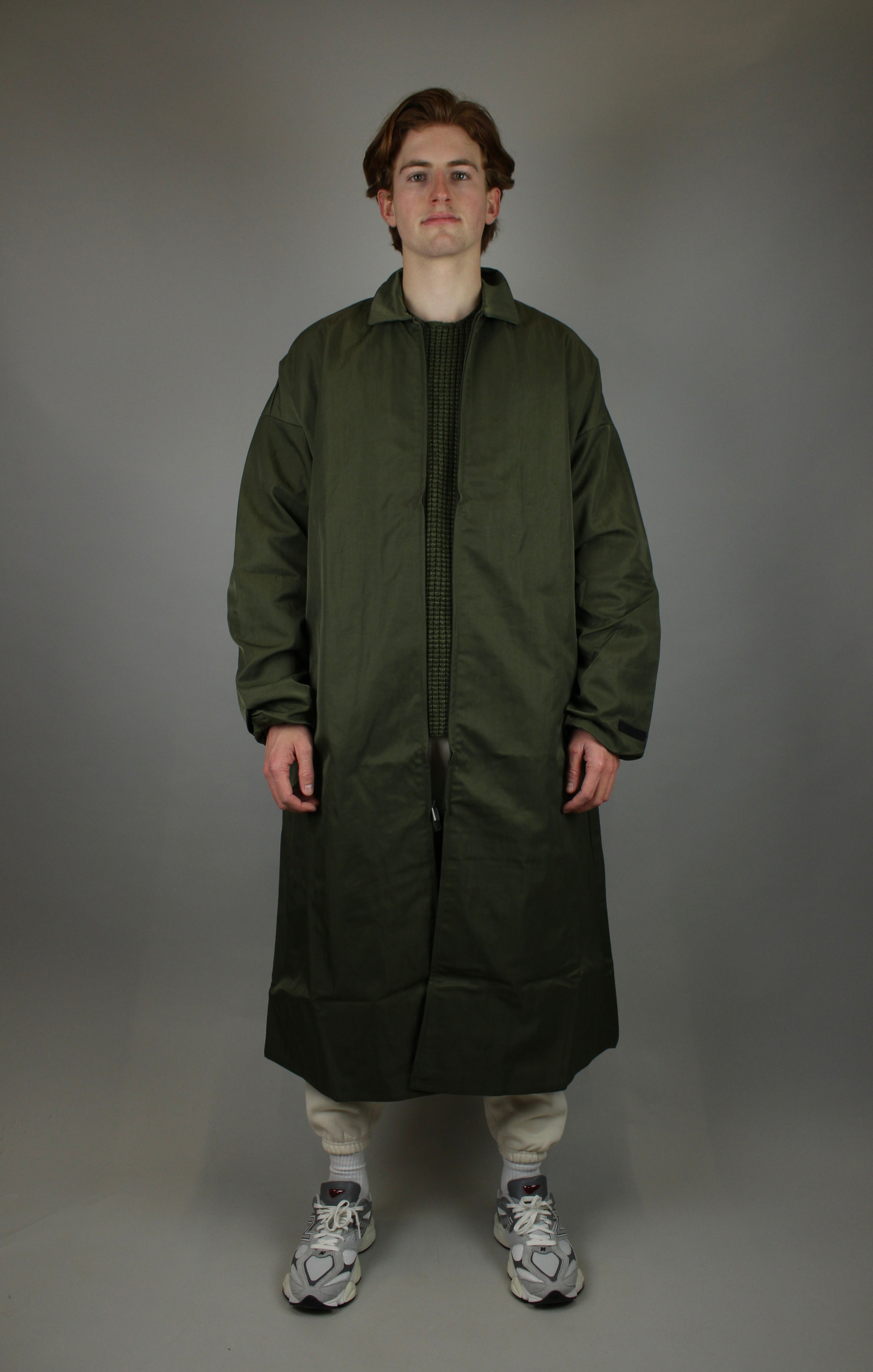 Fear of God Essentials Textured Nylon Field Trench 'Military'-10039647076682-The Attic