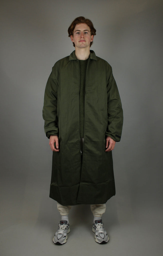 Fear of God Essentials Textured Nylon Field Trench 'Military'-10039647076682-The Attic