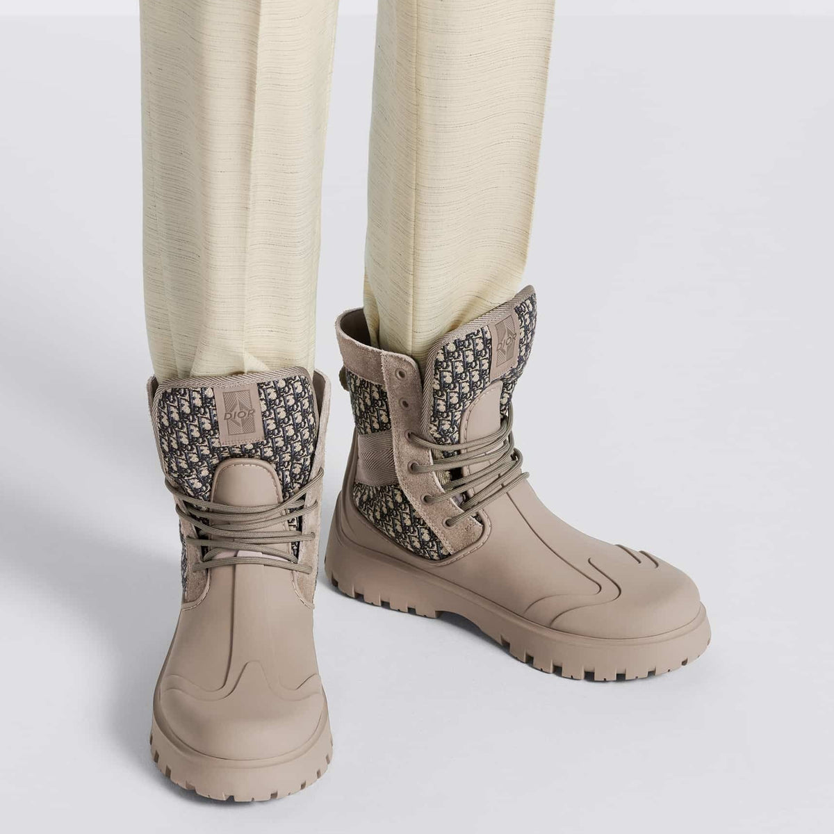 Dior Garden Lace Up Ankle Boots - Size 40 (ARCHIVE)