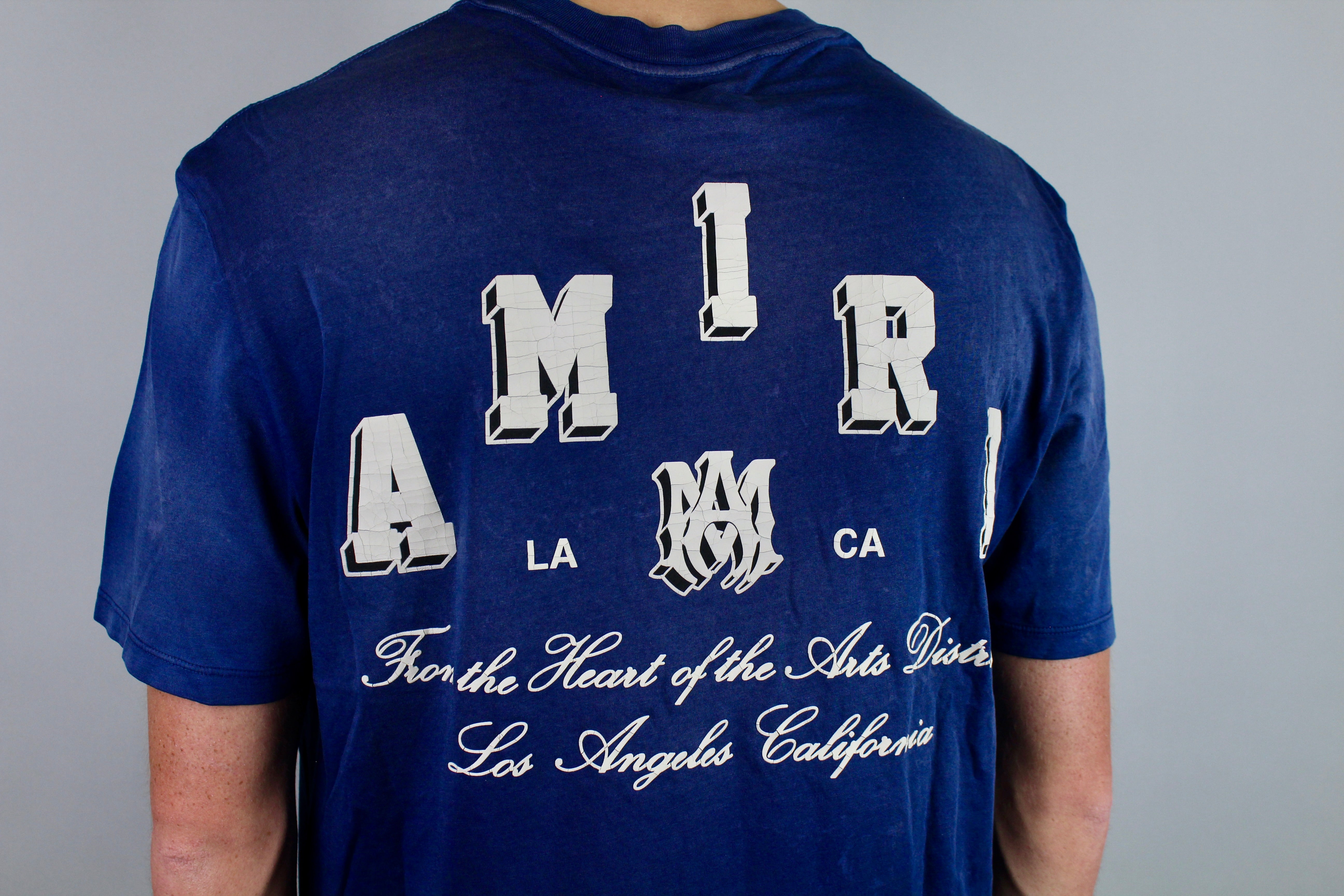 Amiri Vintage Collegiate T-Shirt 'Blue'-9385366978890-The Attic