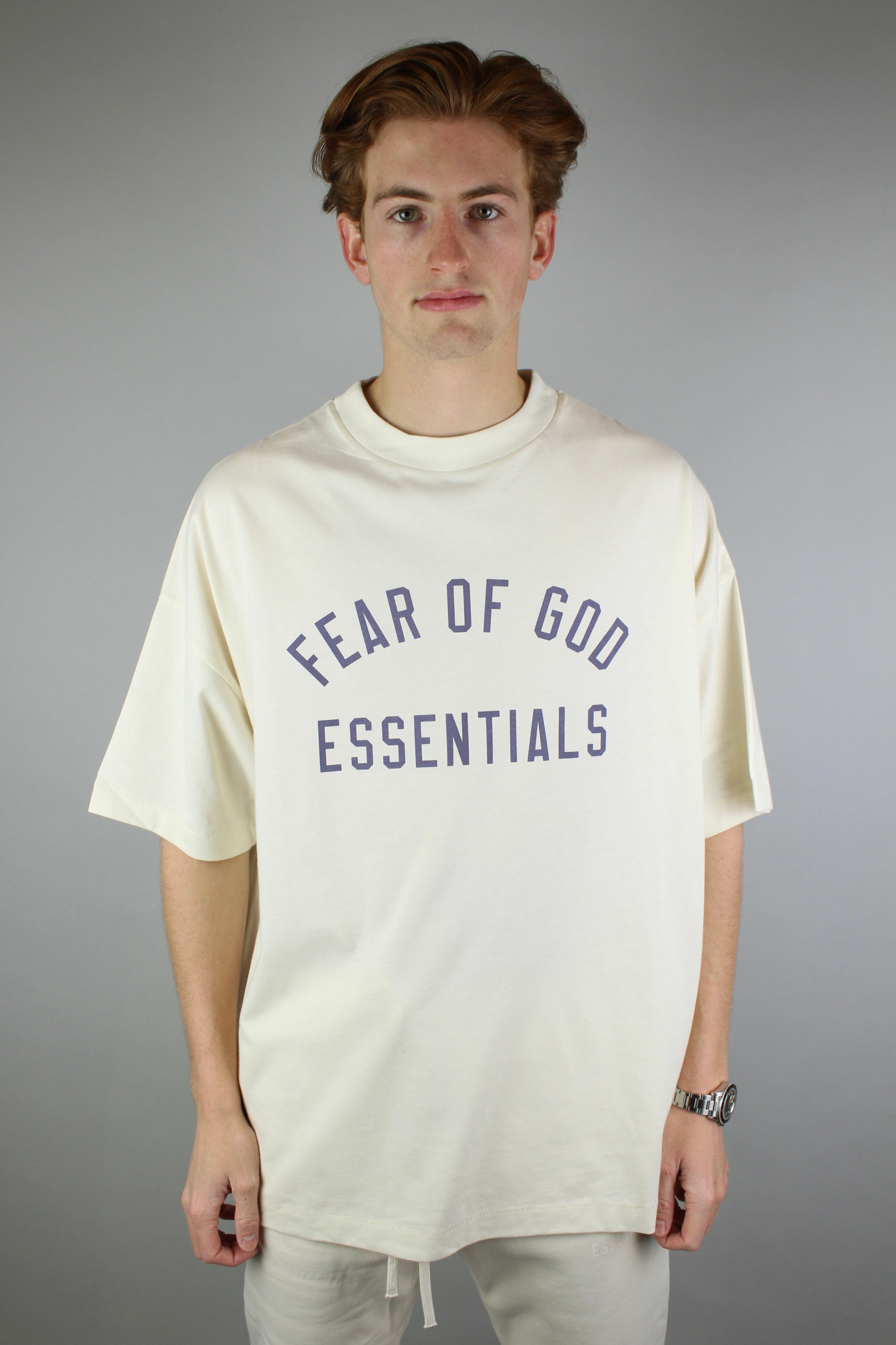 Fear of God Essentials Jersey Crewneck Tee 'Shell'-9579768774986-The Attic