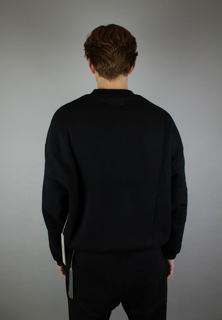 Fear of God Essentials Fleece Crewneck 'Black'-9579035885898-The Attic