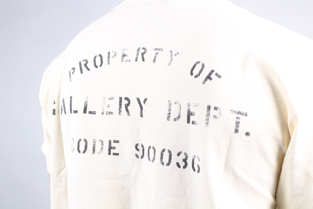 Gallery Dept. Property of Stencil Tee 'Antique White'-8747024351562-The Attic
