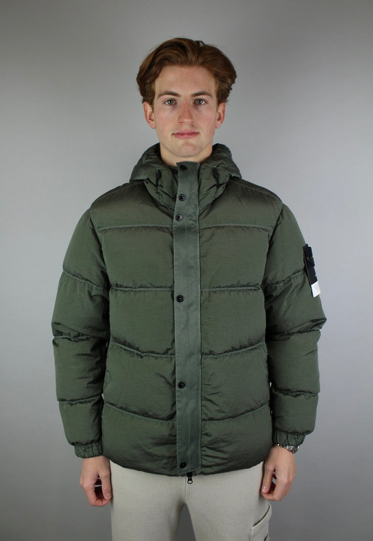 Stone Island Nylon Metal Hooded Down Jacket 'Green'-9578750804298-The Attic