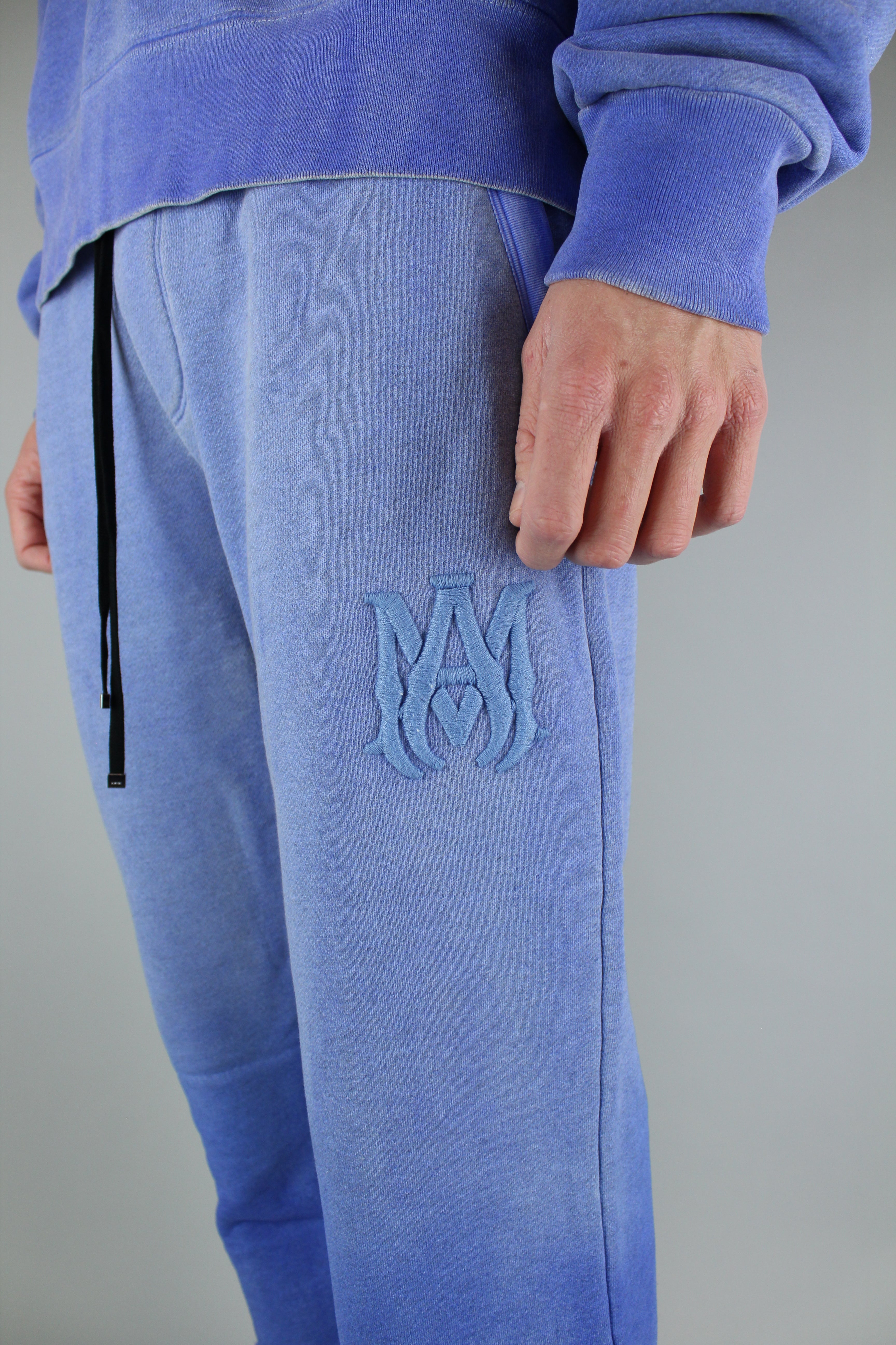Amiri MA Bar Logo Sweatpants 'Blue'-9620444086602-The Attic