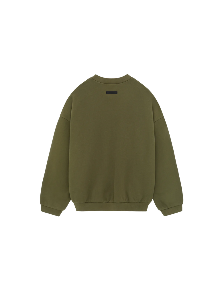 Fear of God Essentials Fleece Crewneck 'Military'-9579086250314-The Attic