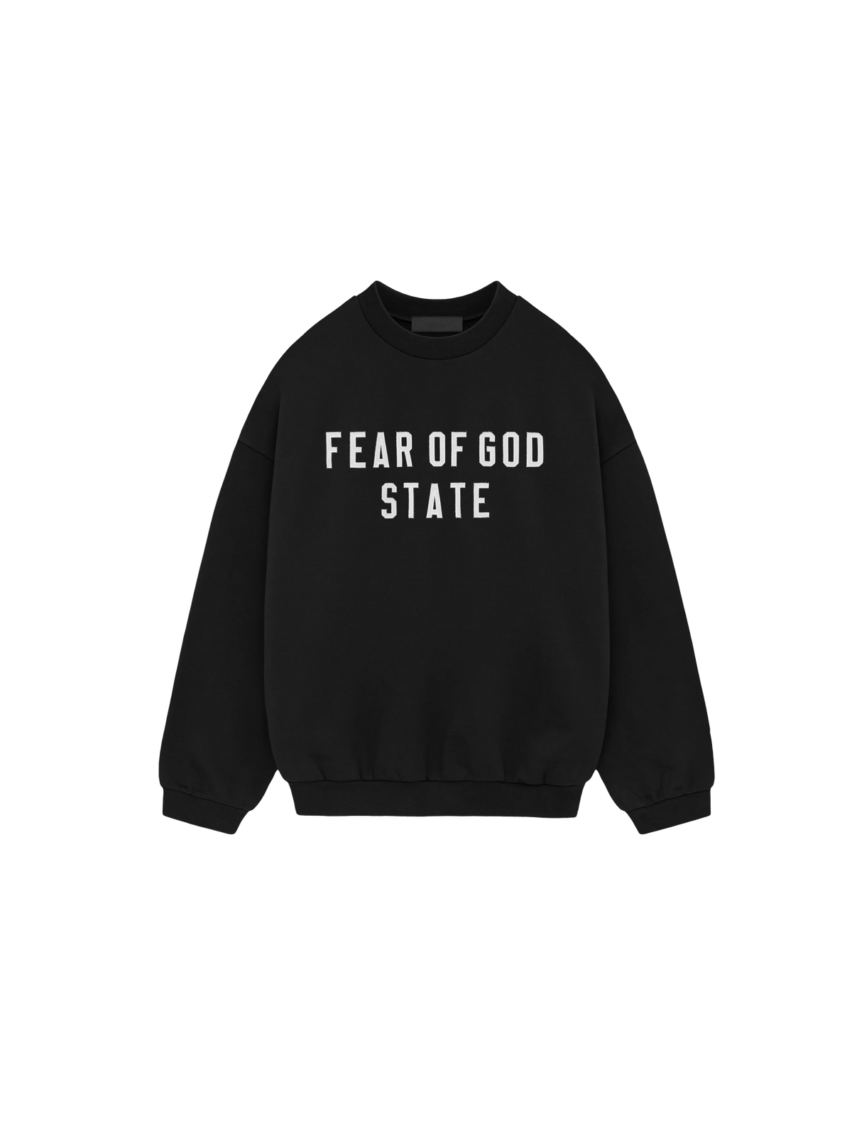 Fear of God Essentials Heavy Fleece Crewneck 'Black'-9579043782986-The Attic