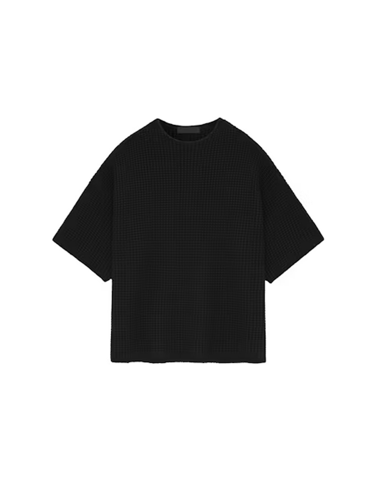 Fear of God Essentials Heavy Waffle Short Sleeve 'Black'-10040162255178-The Attic