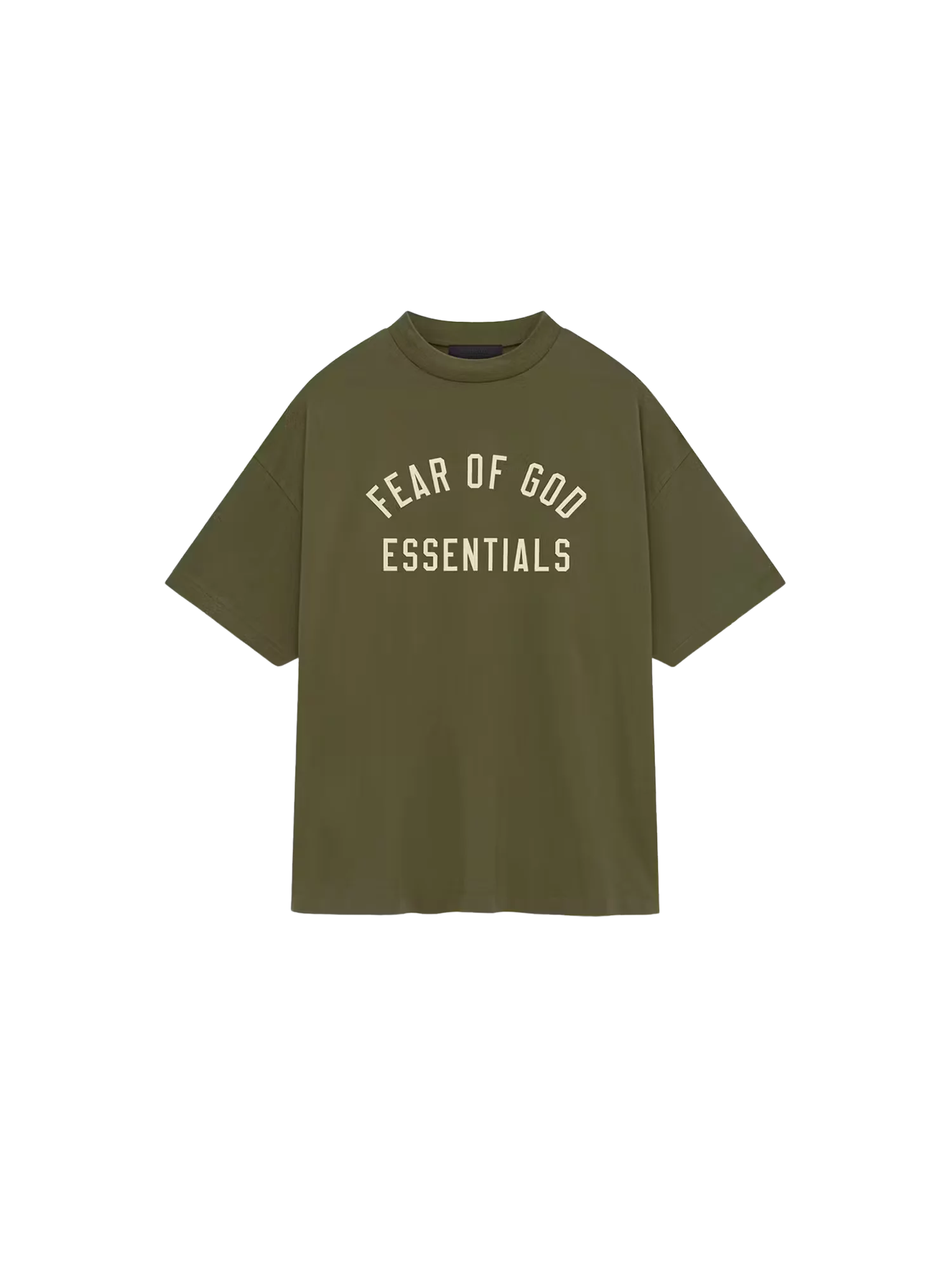 Fear of God Essentials Jersey Crewneck Tee 'Military' – The Fear of God Essentials Jersey Crewneck Tee 'Military' – The