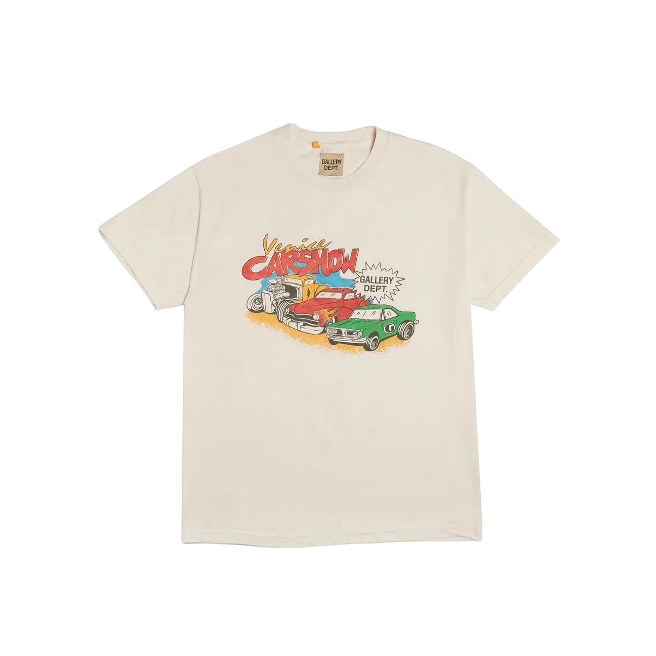 Gallery Dept. Car Show T-shirt 'Beige'